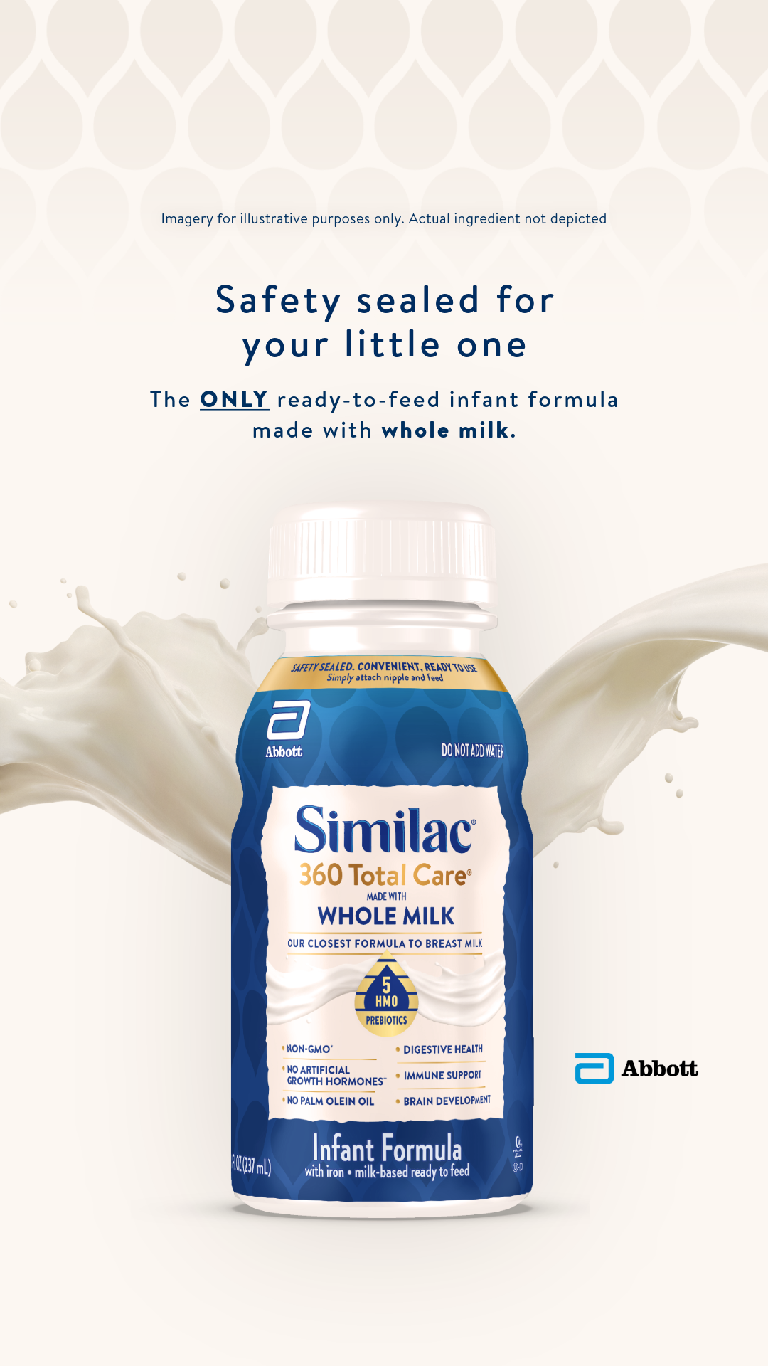 Similac US Facebook ad: Made With Whole Milk. Ready Now.