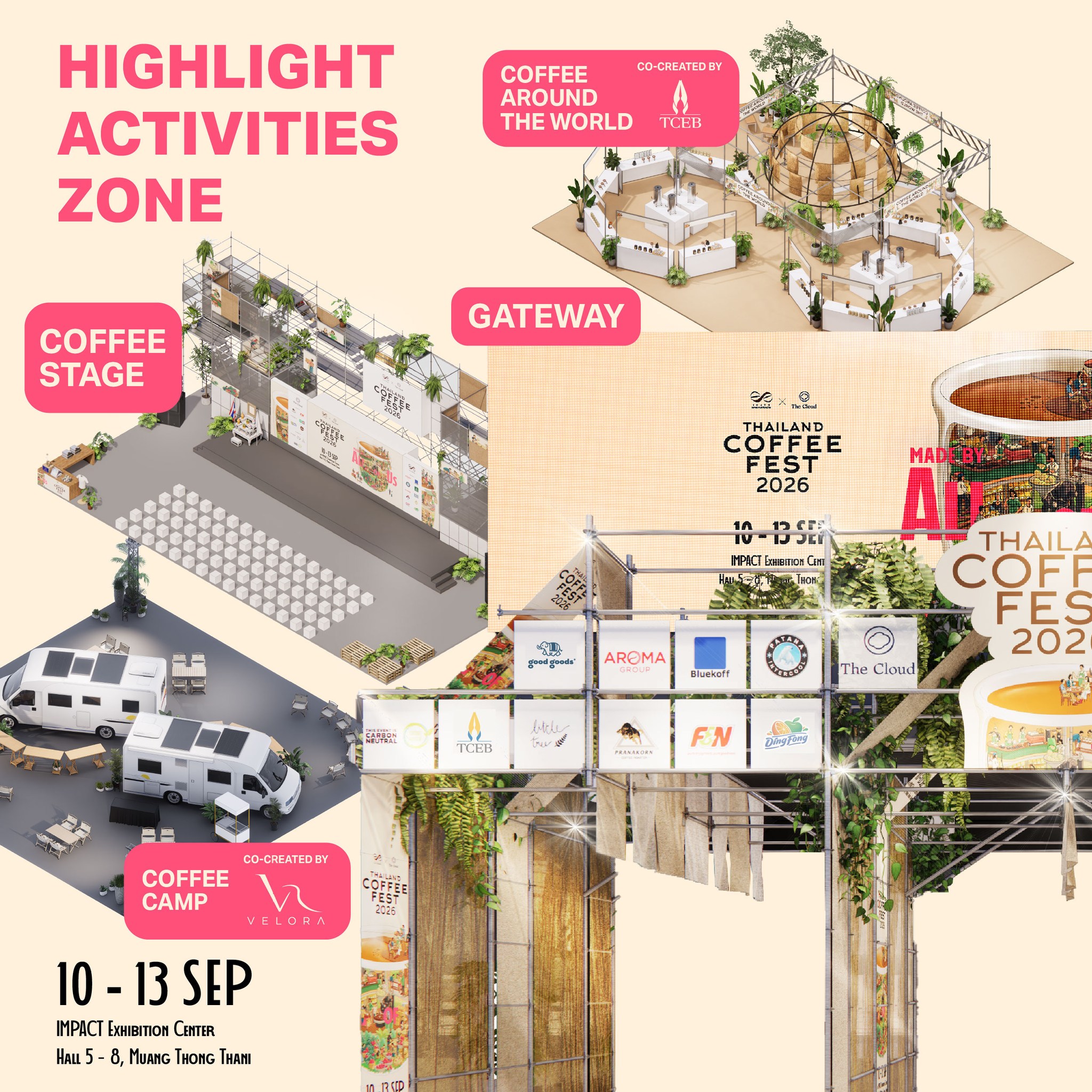 Thailand Coffee Fest Facebook ad: แจกพิกัดทุกพื้นที่กิจกรรมของ Thailand Coffee Fest 2026…
