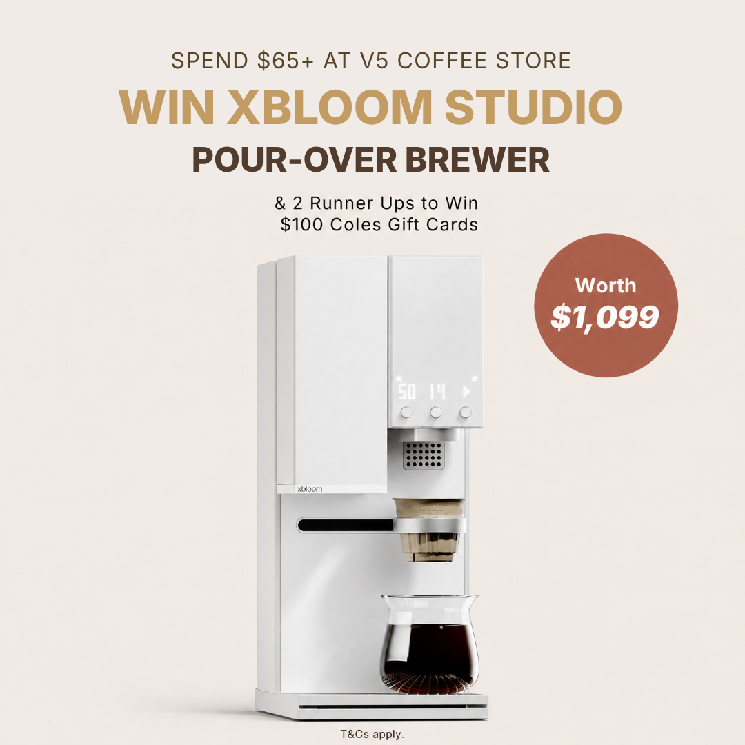 V5 Coffee Facebook ad: Buy Coffee, Win a $1,099 Coffee Brewer And More