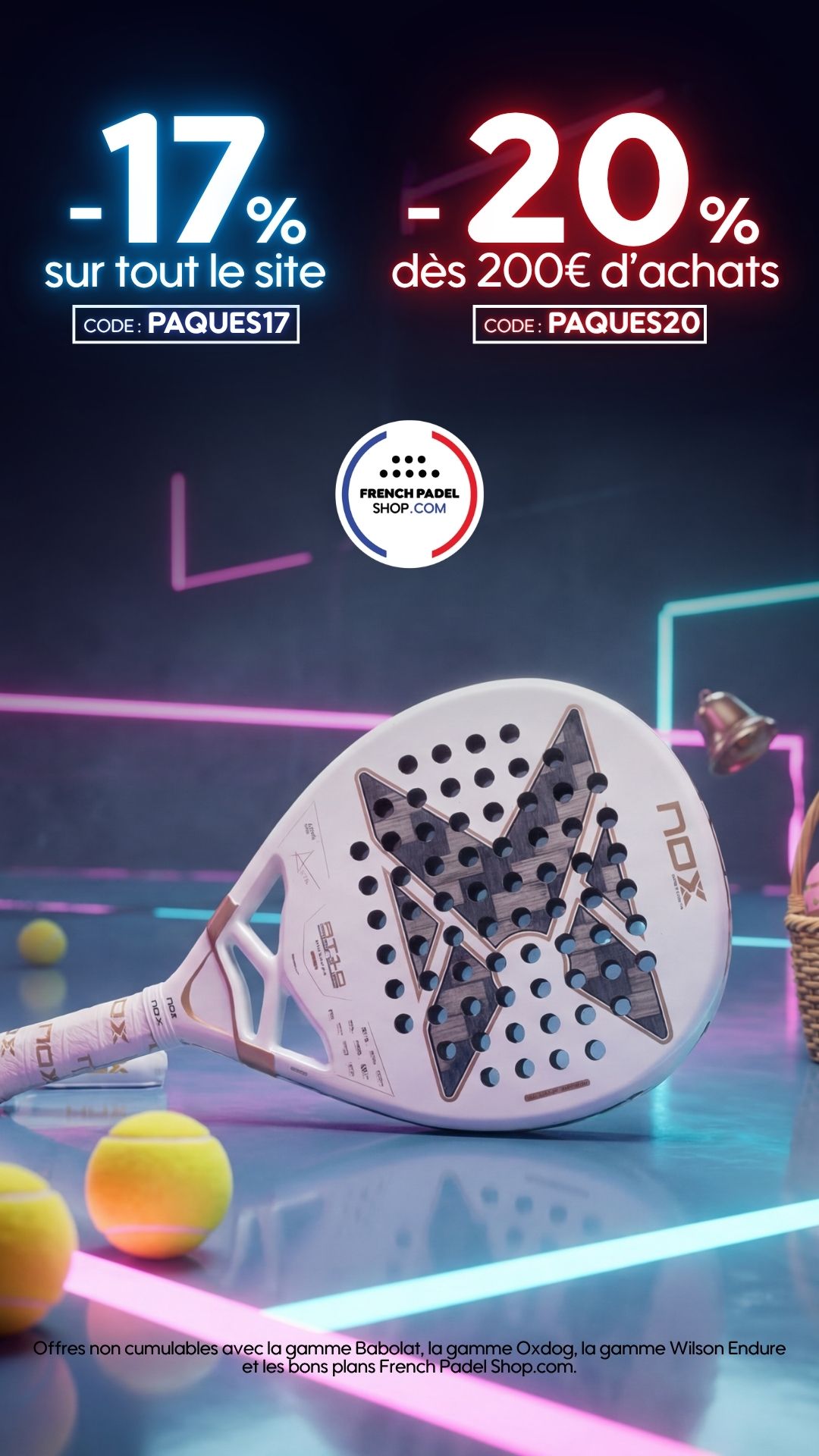 French Padel Shop Facebook ad from Mar 27, 2026