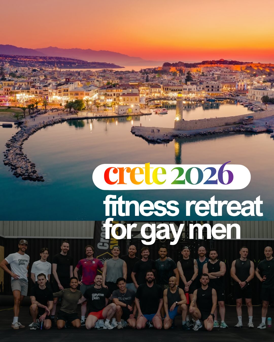 Chris Millard PT Facebook ad: FITNESS RETREAT FOR GAY MEN
