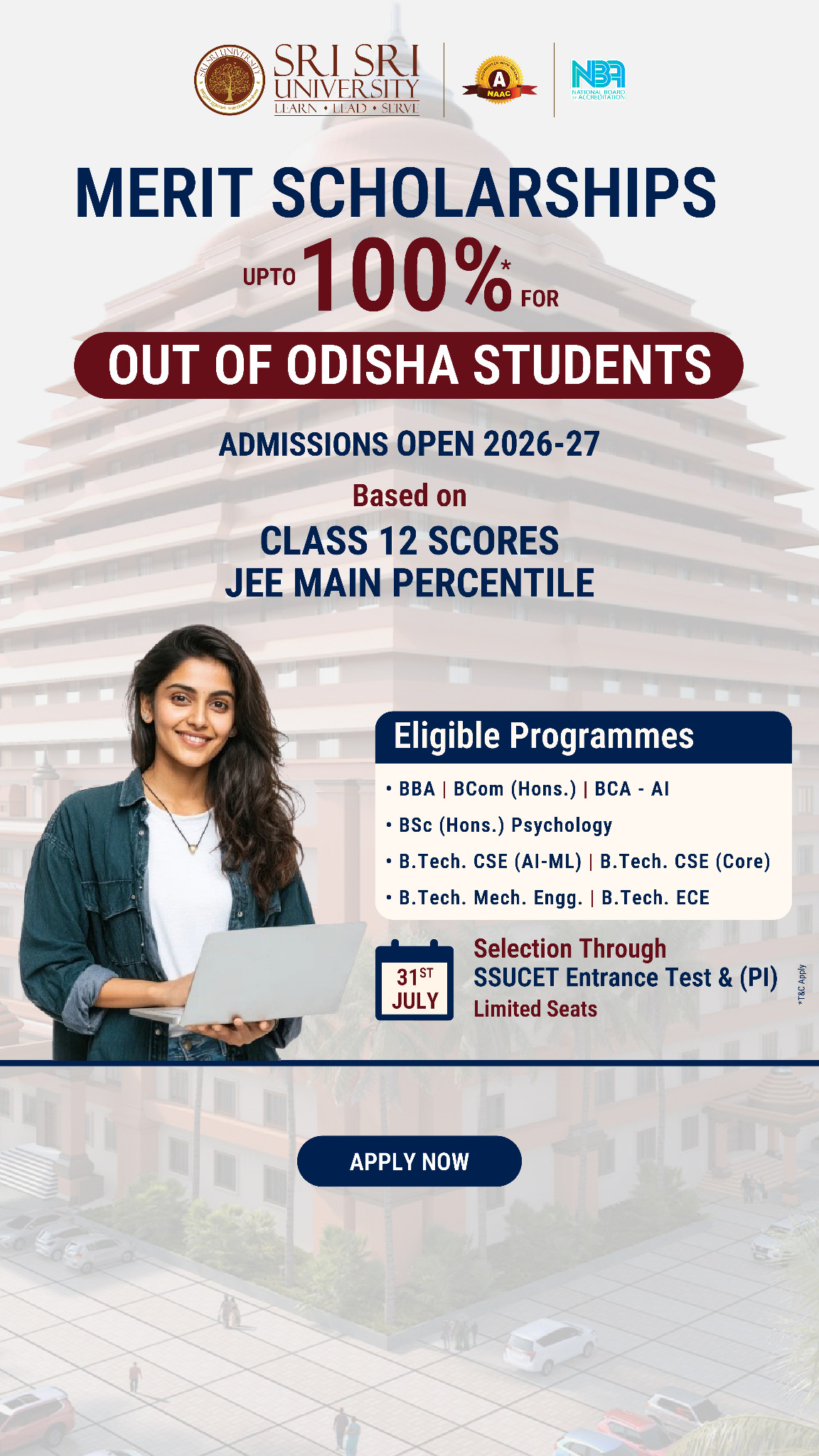 Sri Sri University Facebook ad