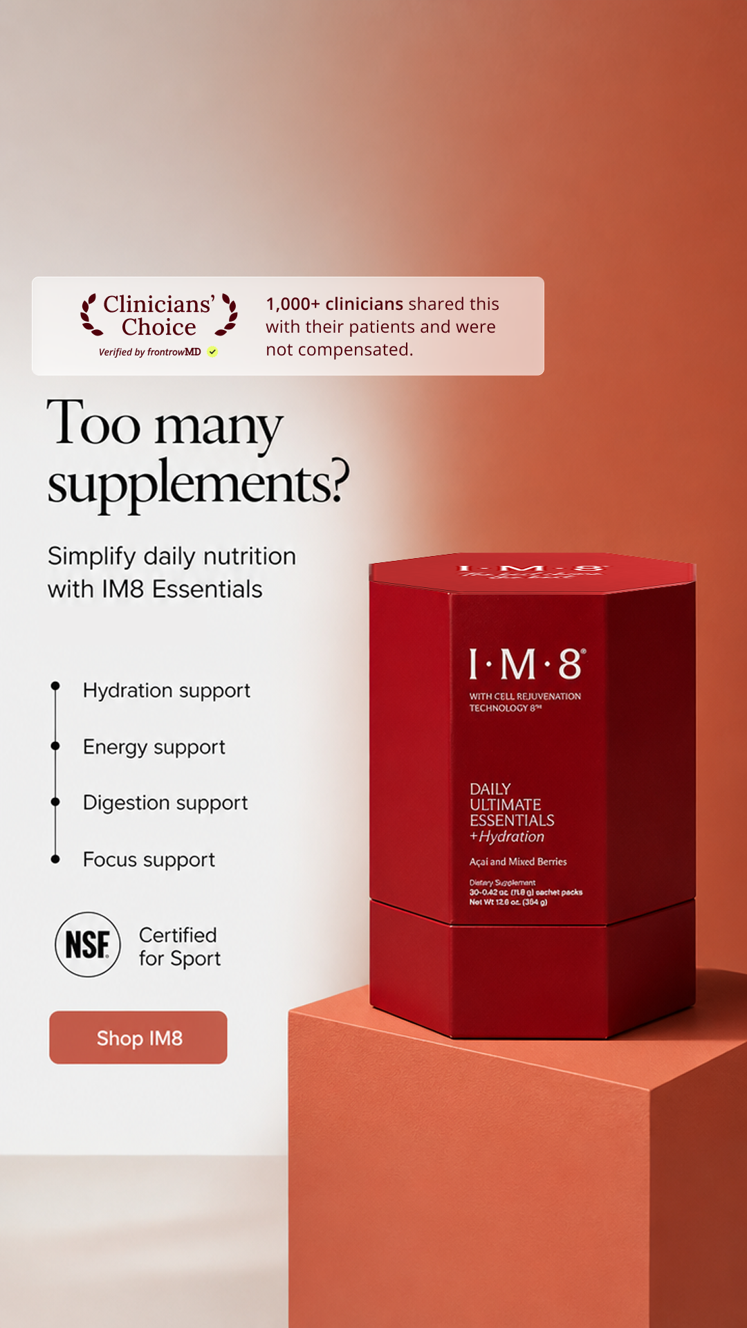IM8 Health Facebook ad