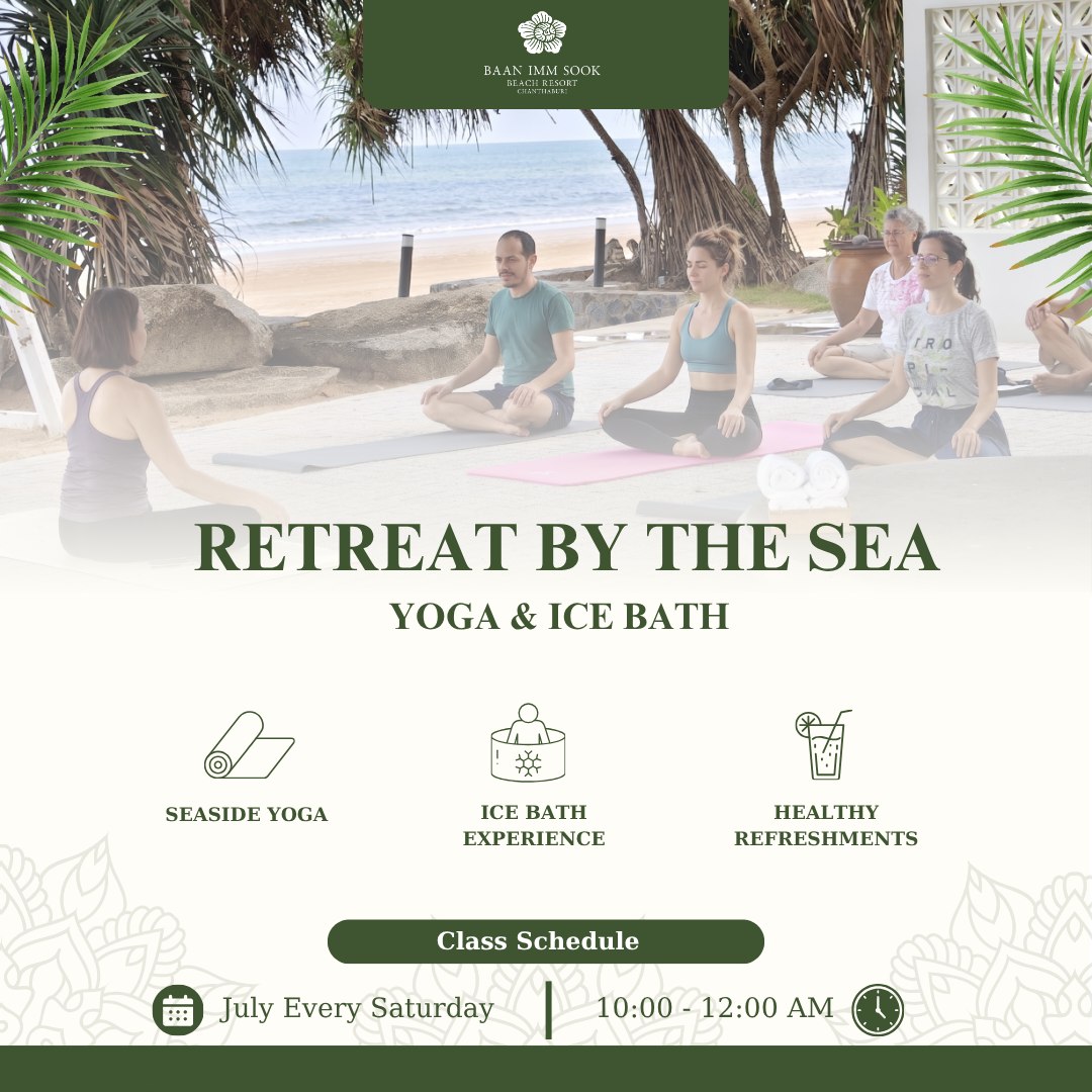 Baan Imm Sook Resort Facebook ad: YOGA & ICE BATH RETREAT BY THE SEA