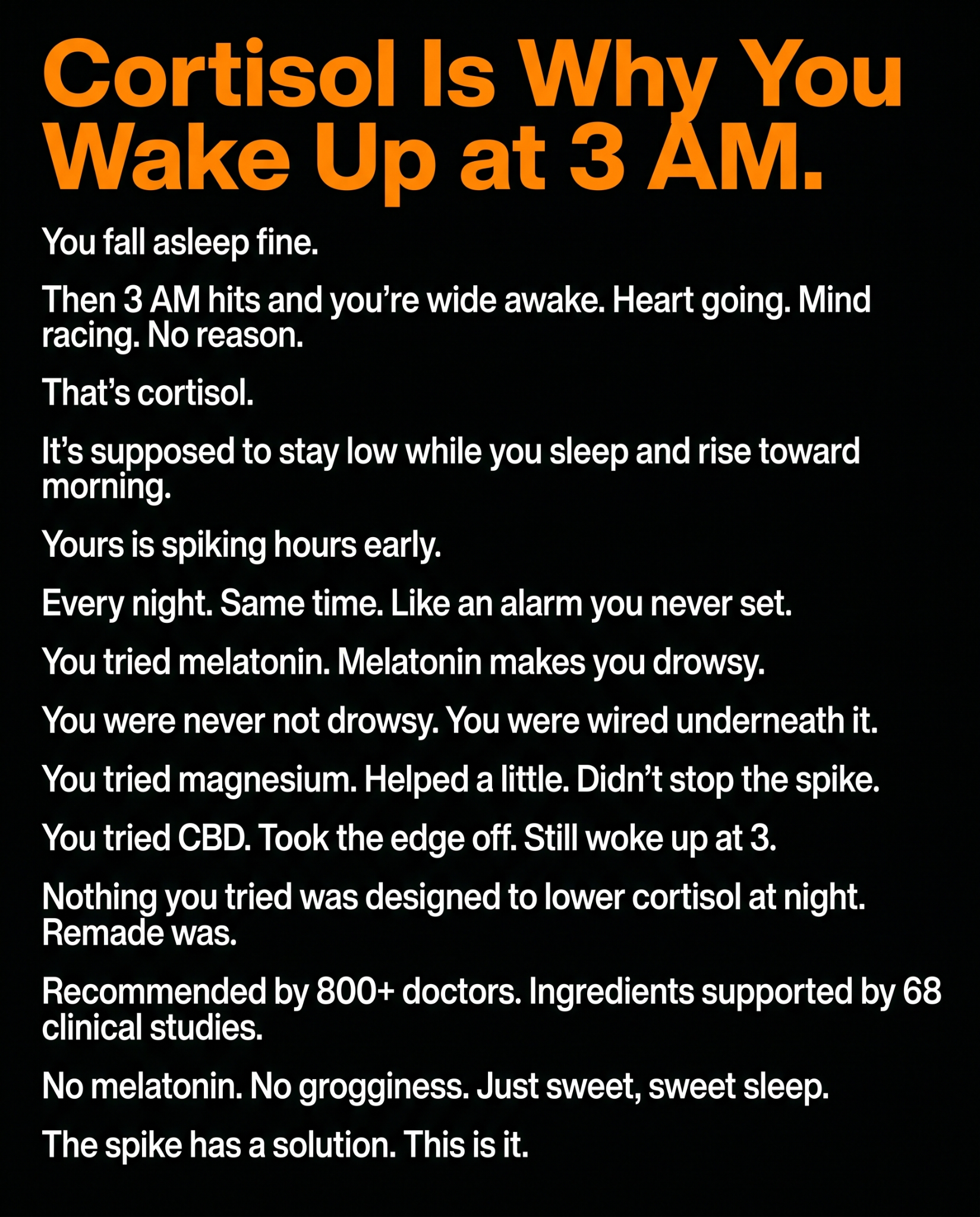 Remade Restorative Sleep Supplement Facebook ad