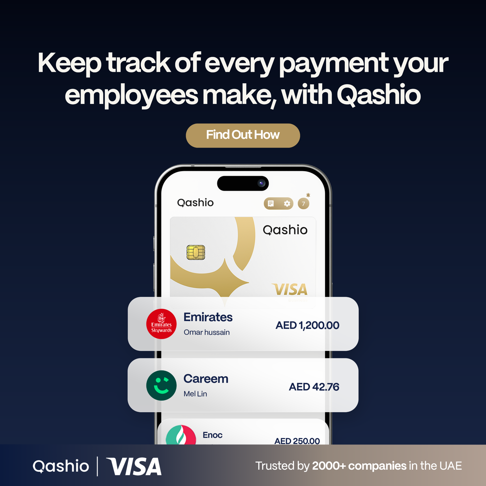 Qashio Facebook ad