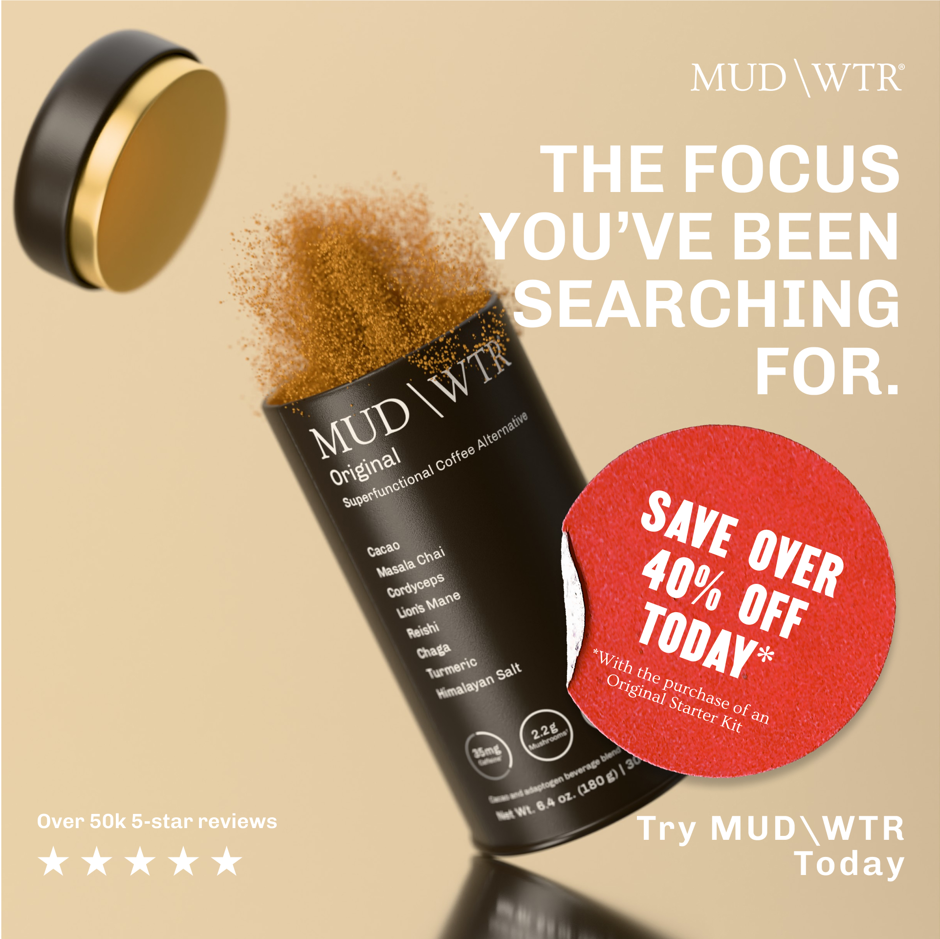 MUD\WTR Facebook ad
