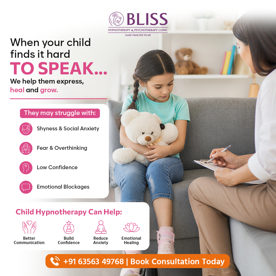Bliss Hypnotherapy & Psychotherapy Clinic Facebook ad: Child Hypnotherapy for Better Growth
