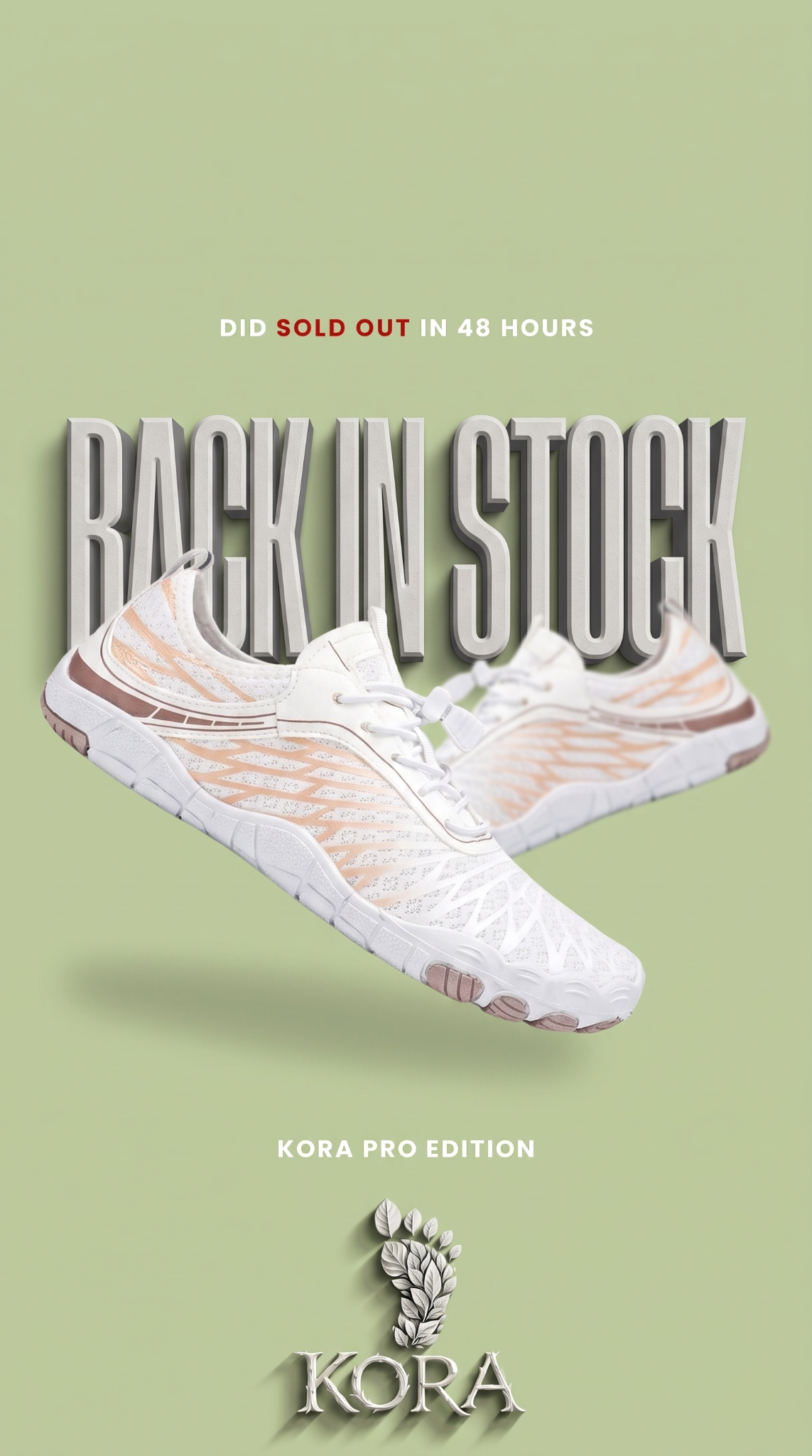 Kora Barefoot Facebook ad: Your shoes might be hurting you