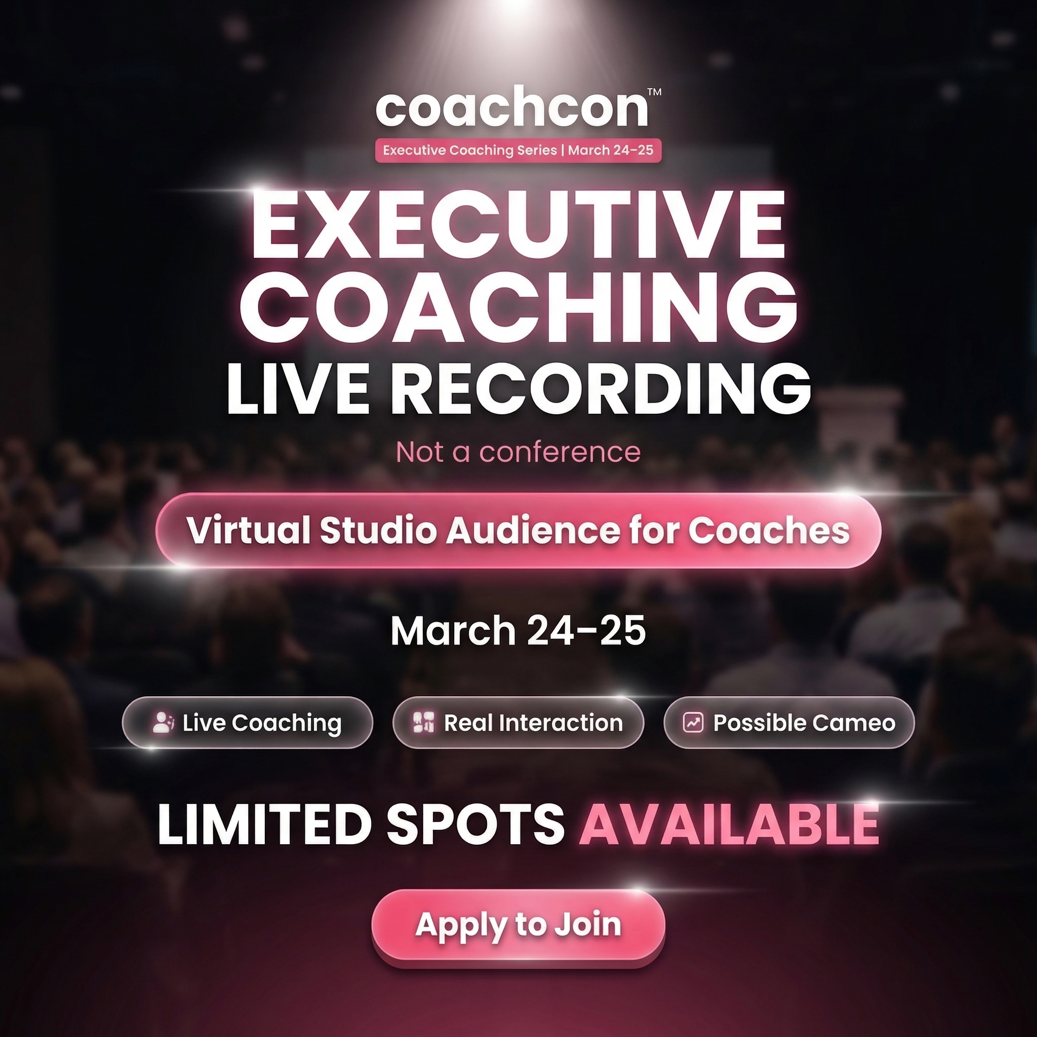 Coachcon: The Business of Coaching Facebook ad from Mar 21, 2026