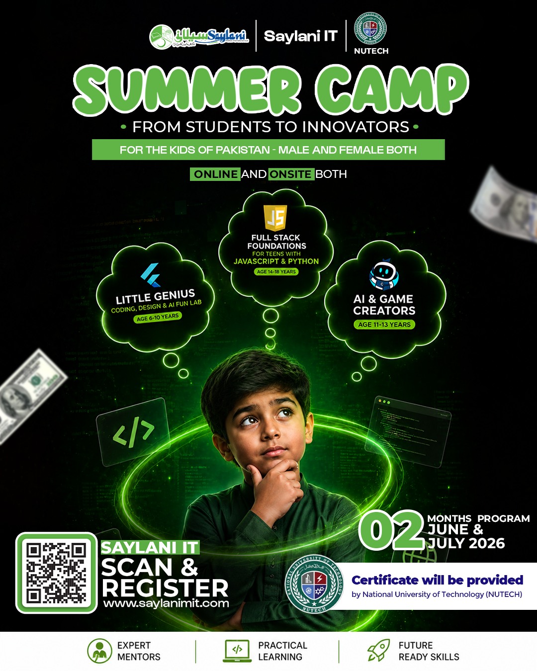 Saylani Mass I.T. Training Facebook ad: Saylani IT Summer Camp 2026 is here to…
