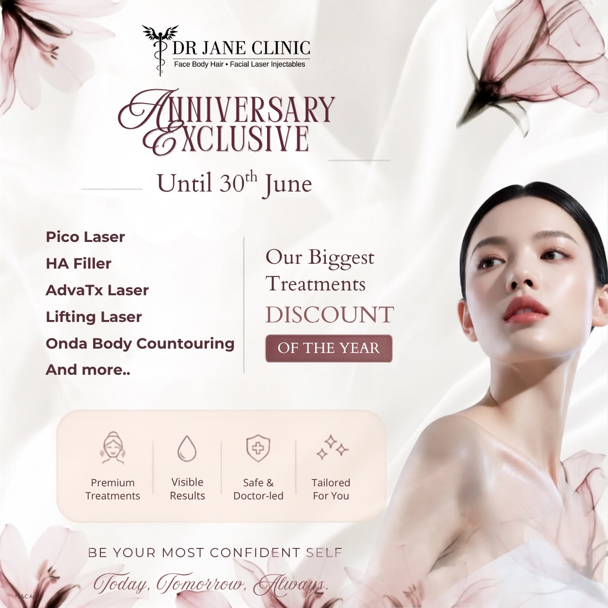 Dr Jane Clinic Facebook ad: Anniversary Exclusive