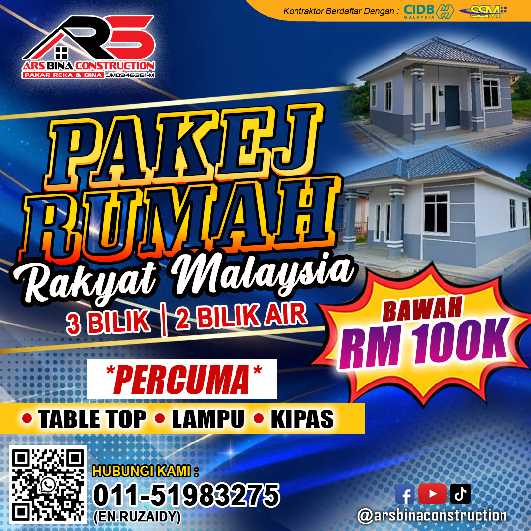 ARS BINA Construction Facebook ad: Pakej Rumah Rakyat