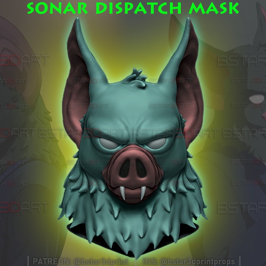bstar3dprintprops Facebook ad: Sonar Head Mask - Dispatch Game - Halloween…