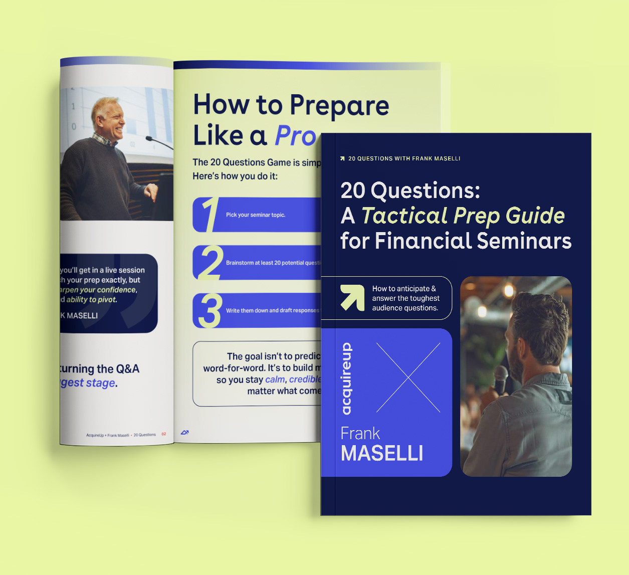 AcquireUp Facebook ad: Seminar Confidence Starts Here