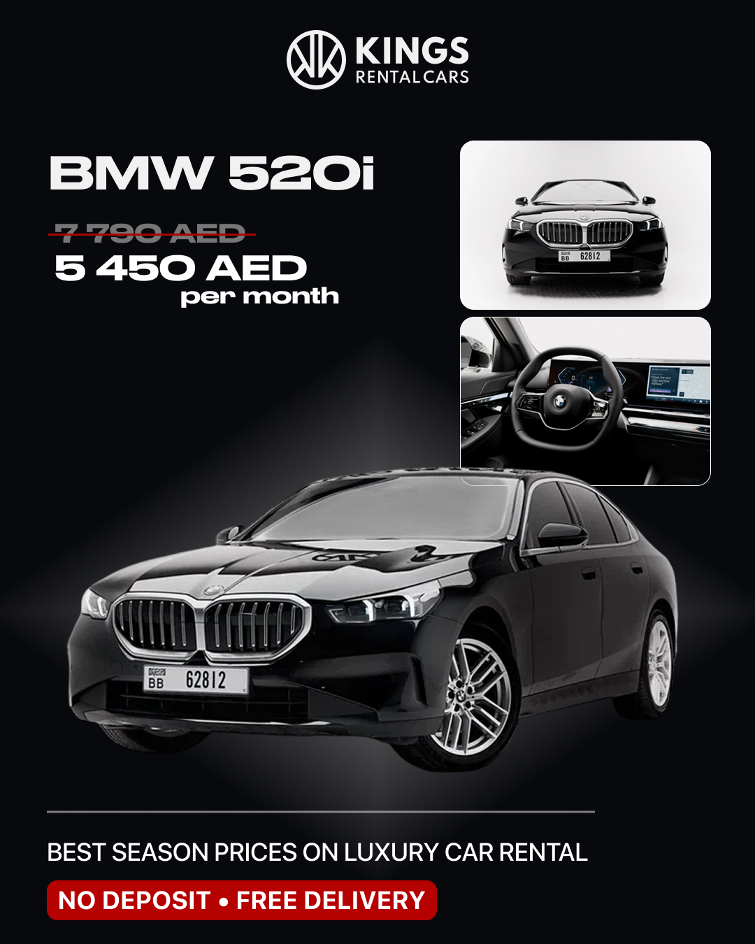 Kings Rental Cars in Dubai Facebook ad