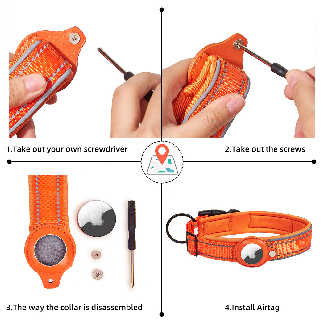 Shoptechpet Facebook ad: The Ultimate Apple AirTag Collar (50% OFF)