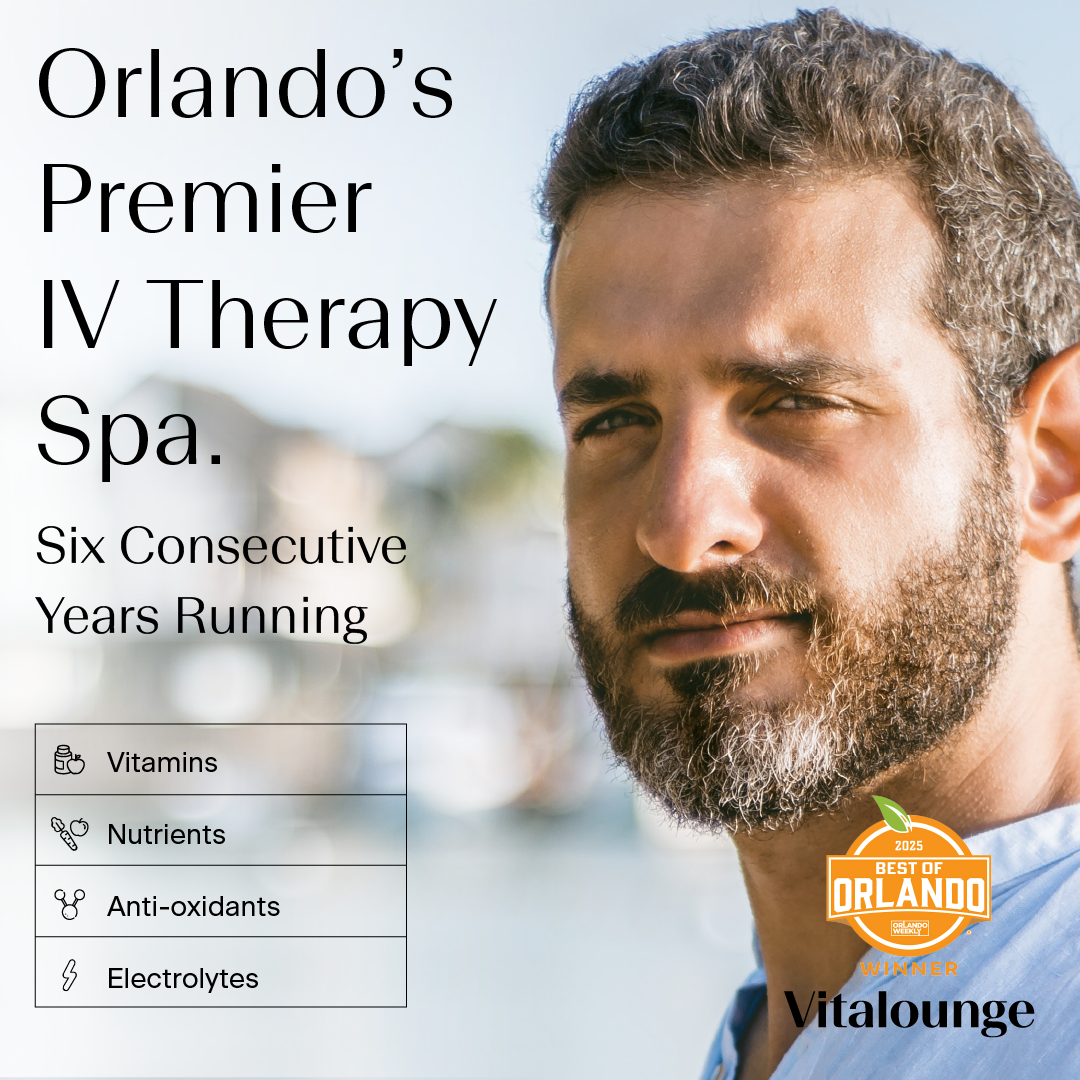 Vitalounge Facebook ad: Come back and experience the award-winning IV therapy…