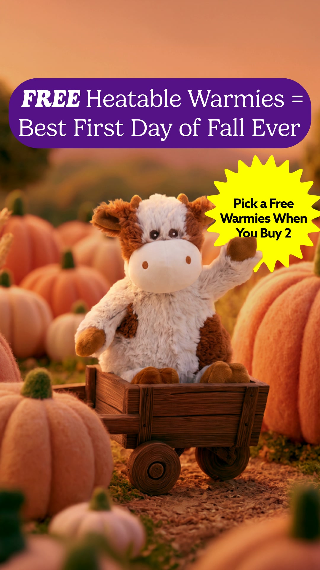 Warmies USA Facebook ad: Buy 2, Pick a FREE Warmies