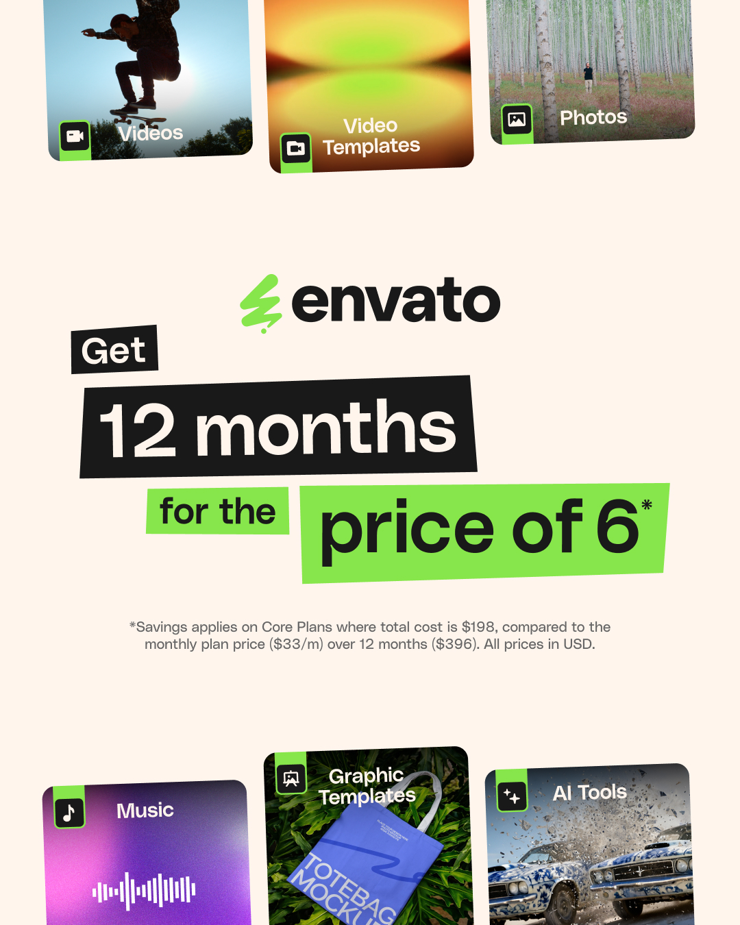 Envato Facebook ad