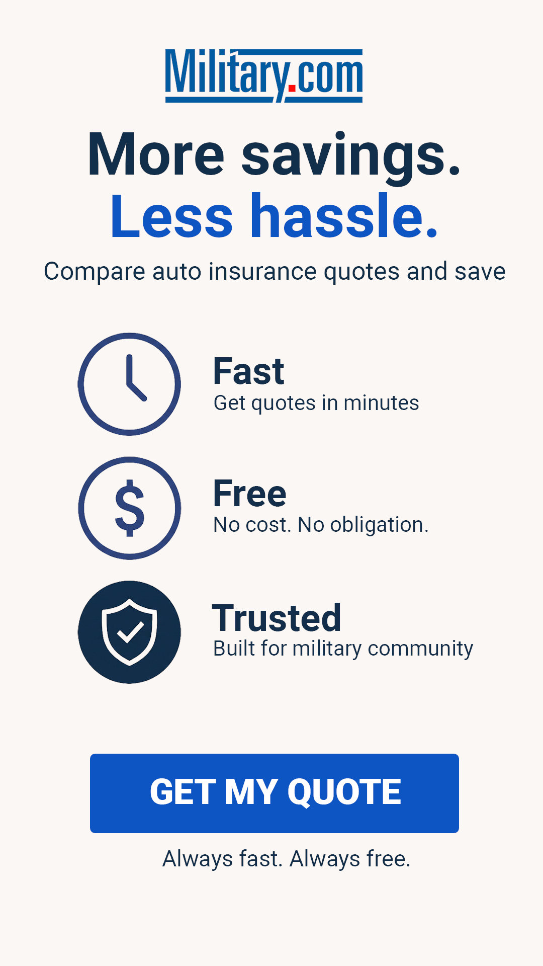 Military.com Facebook ad