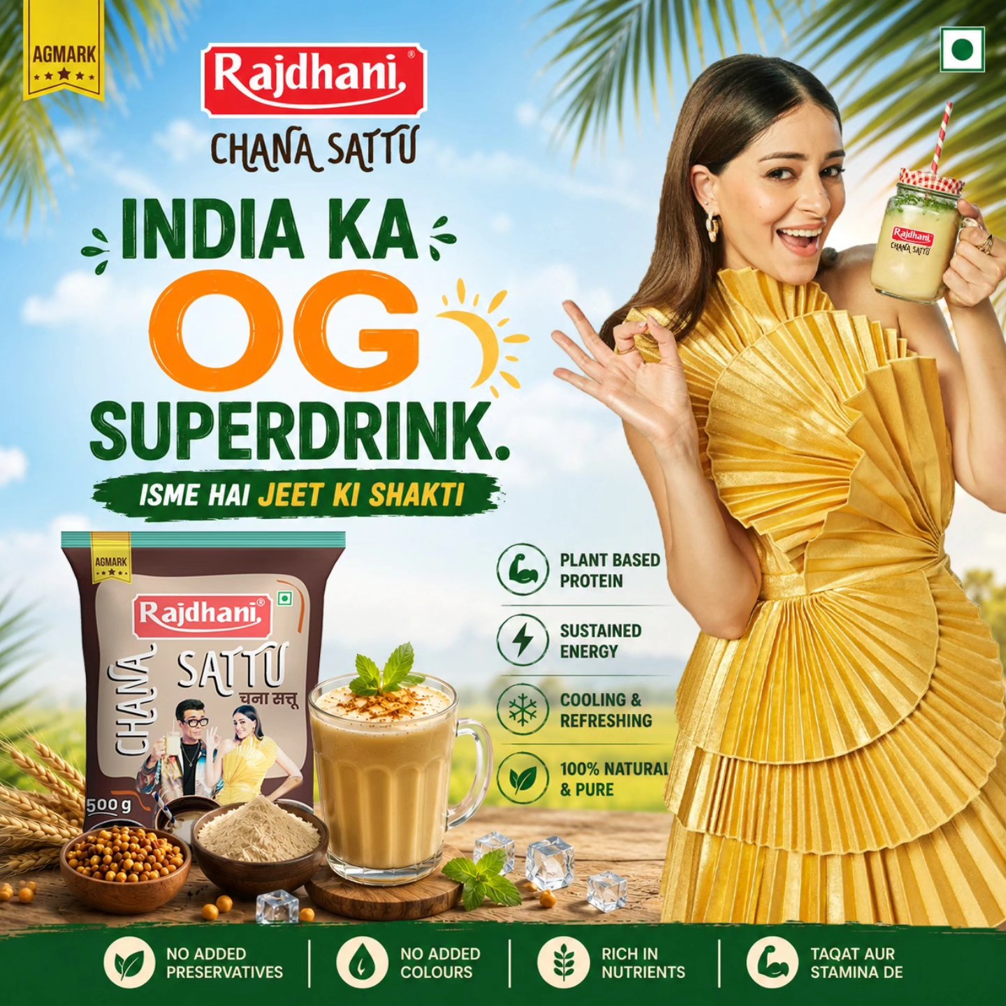 Rajdhani Foods Facebook ad: Rajdhani Chana Sattu Price - Buy Online at ₹77 in India