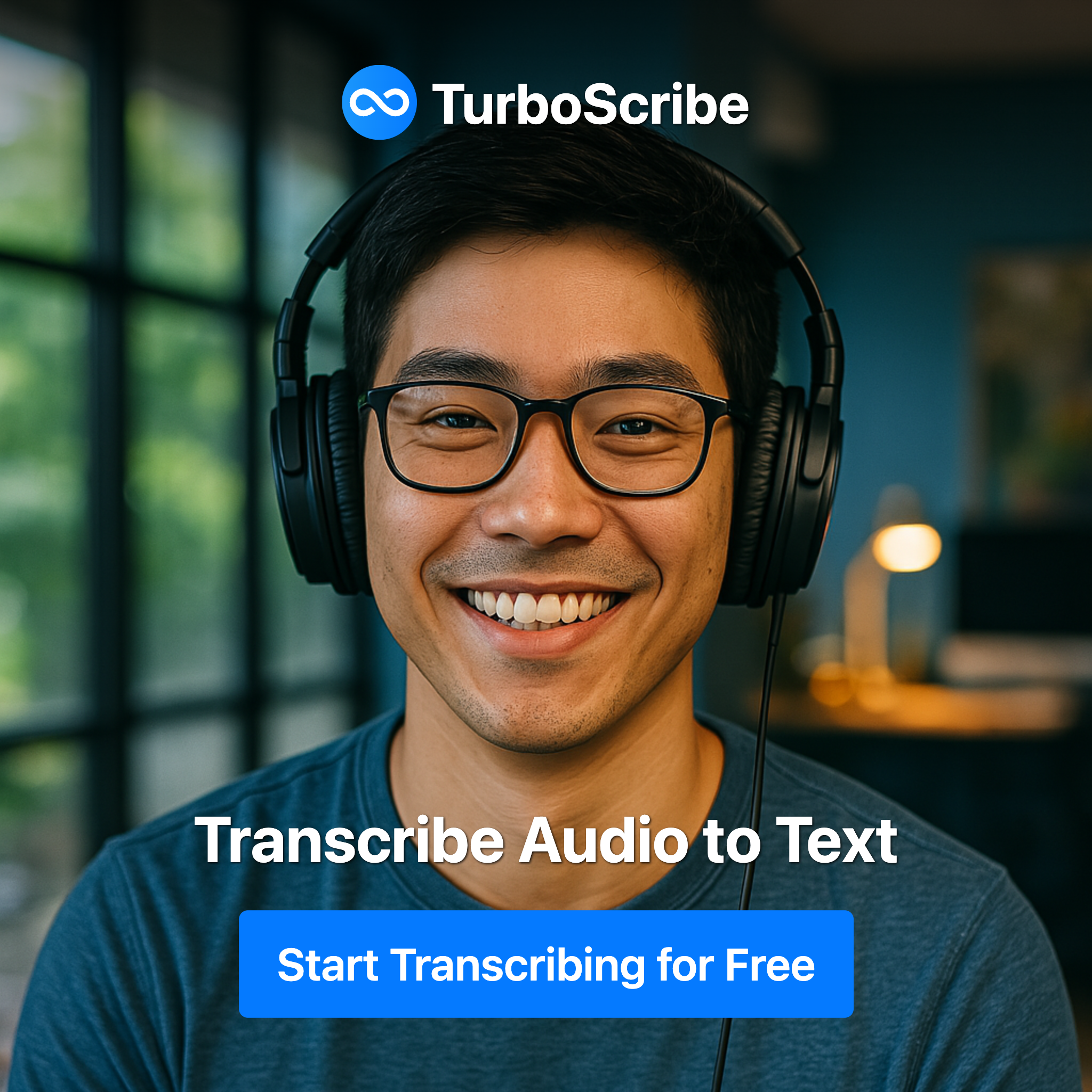 TurboScribe Facebook ad: Transcribe Audio and Video to Text