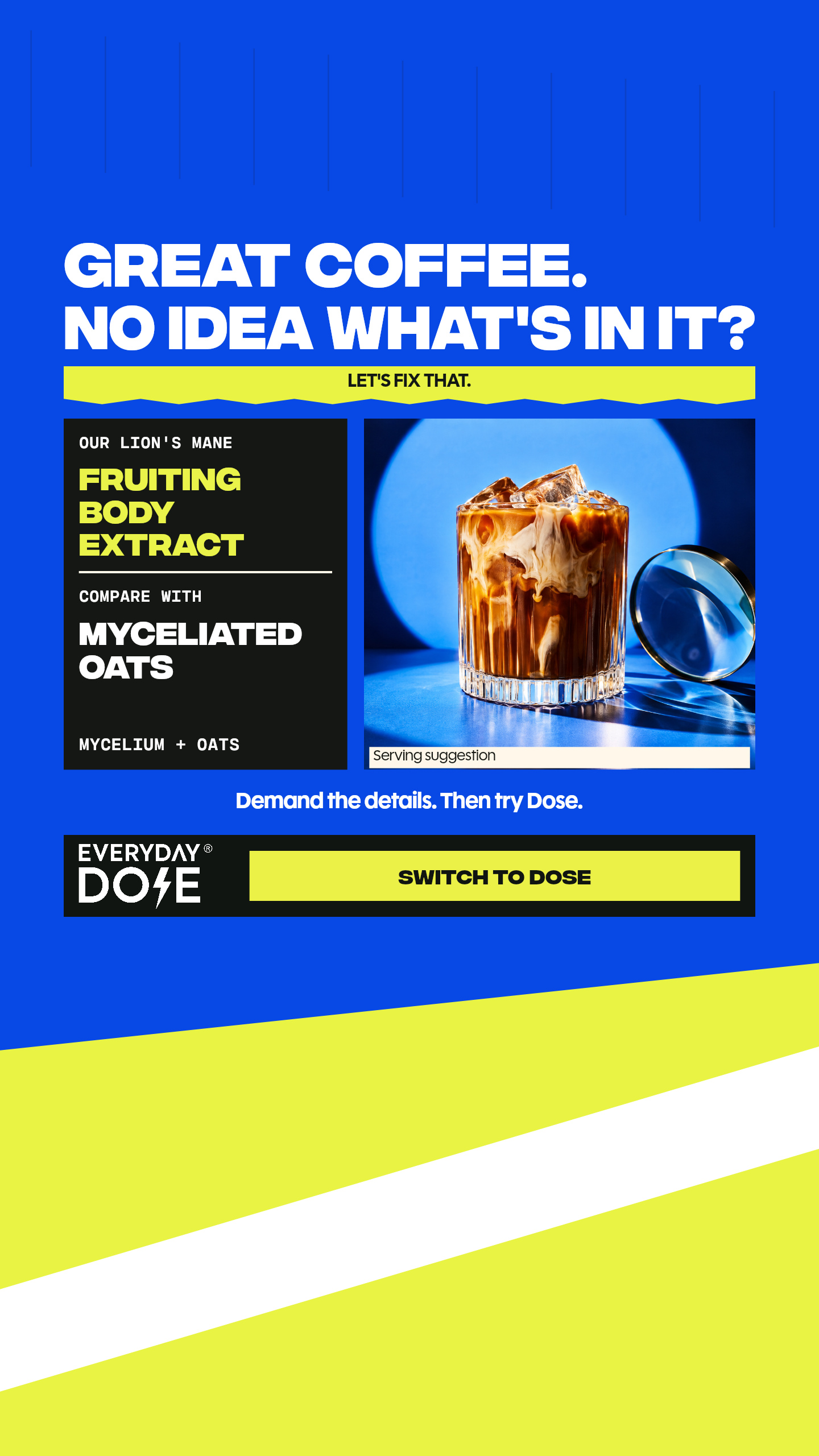 Everyday Dose Facebook ad: Pour Yourself Coffee That Does More