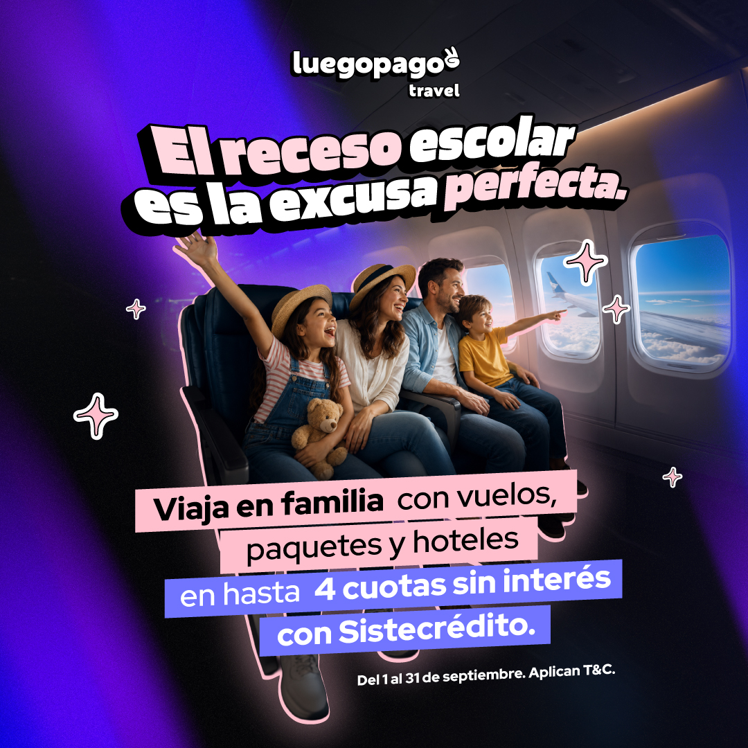 Luegopagocol Facebook ad: Tienes la excusa para crear nuevos recuerdos.