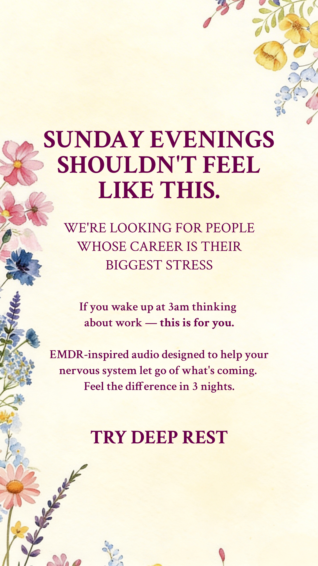 Calm Facebook ad