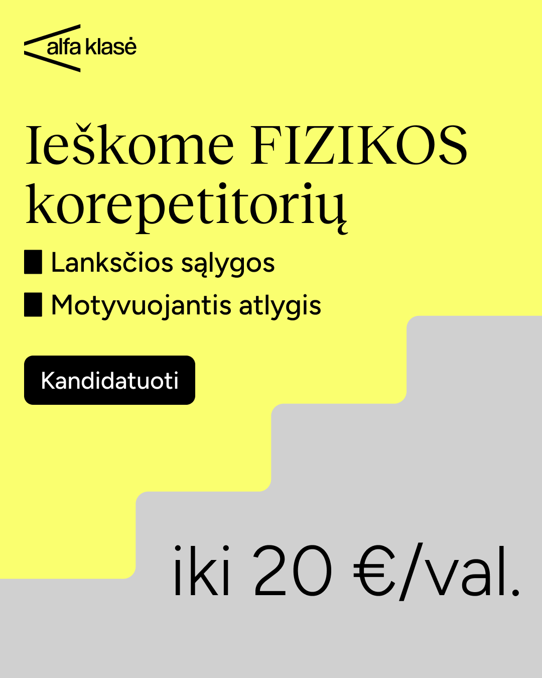 Alfa Klasė Facebook ad