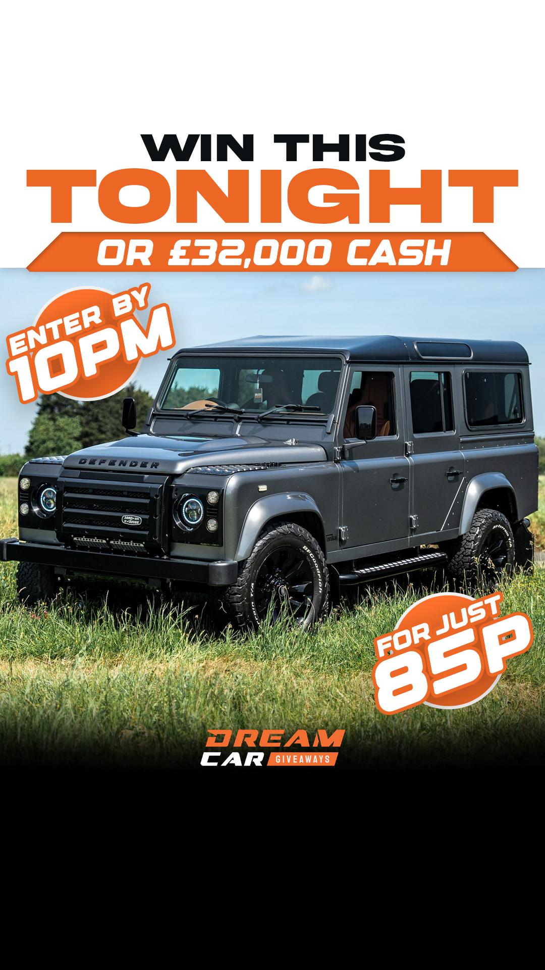 Dream Car Giveaways Facebook ad