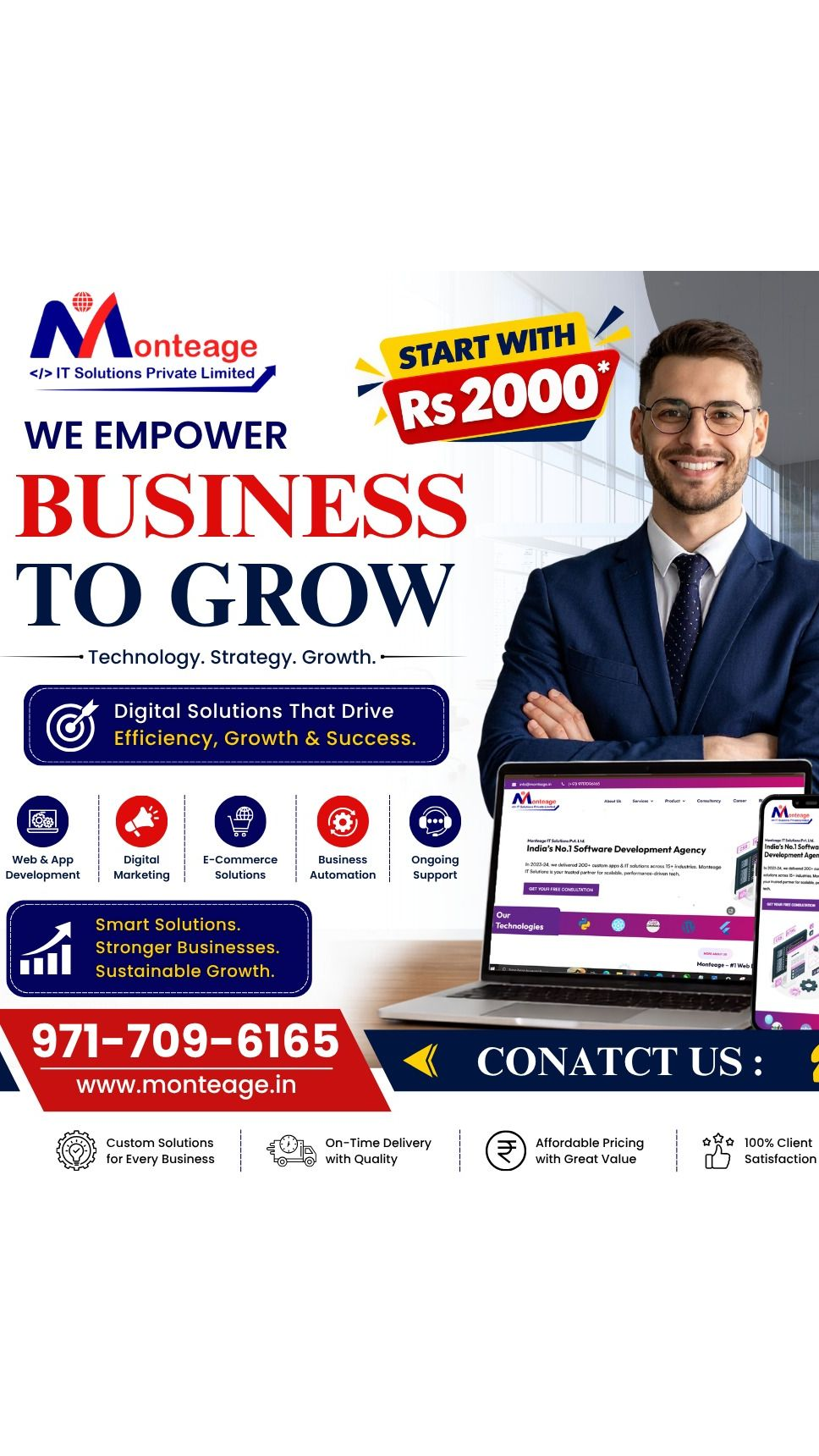 Monteage Facebook ad: Grow Your Business With Smart Digital Solutions