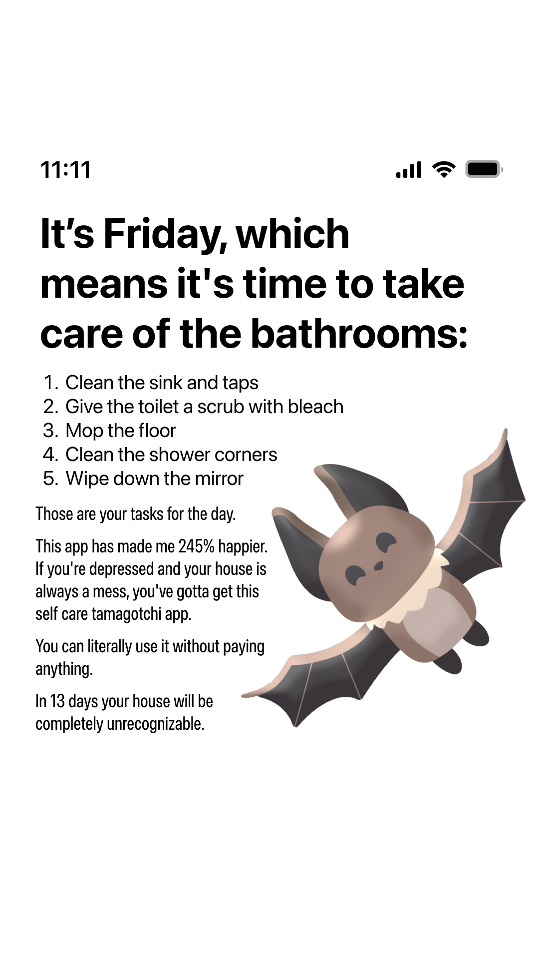 Finch Facebook ad
