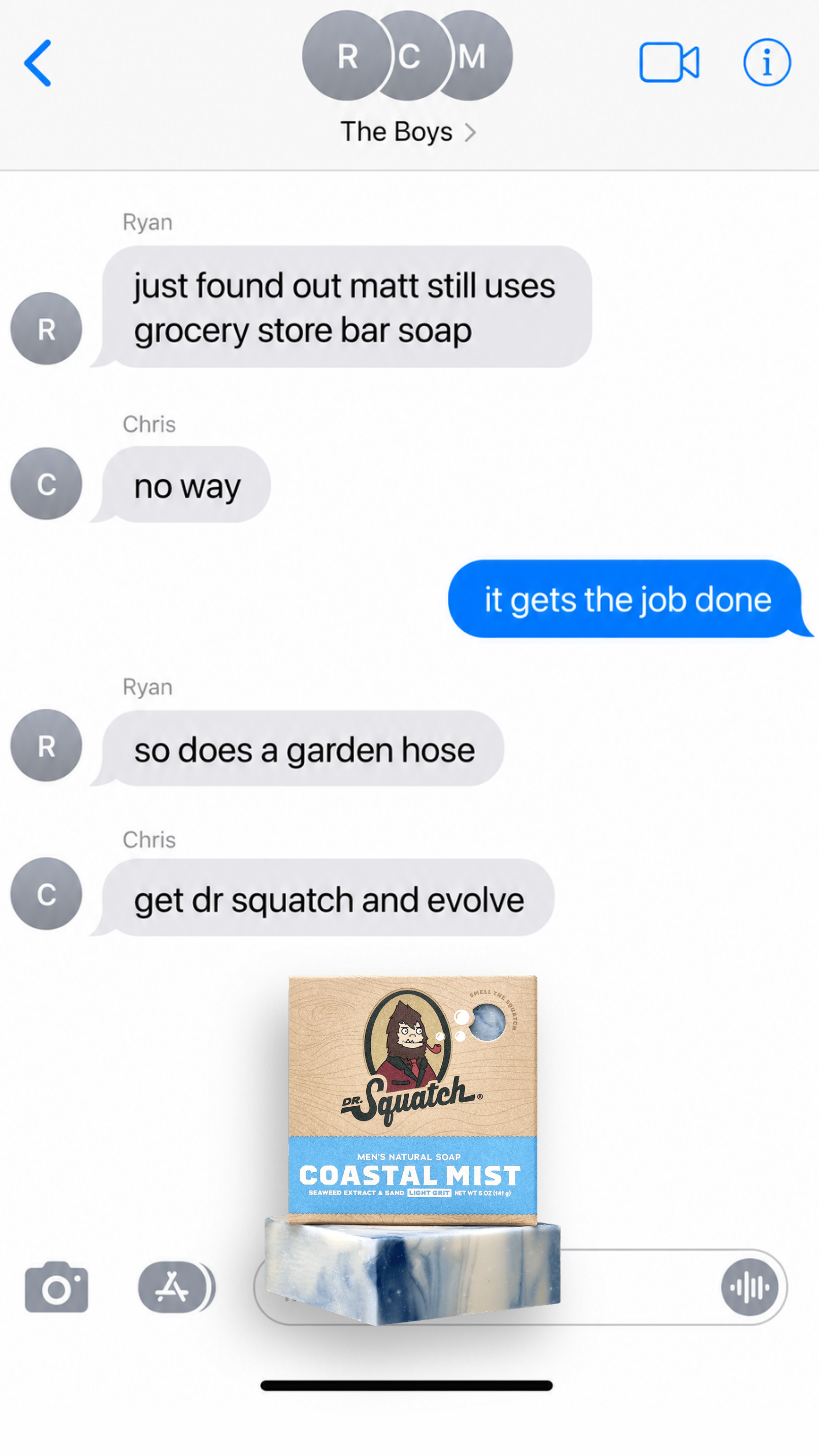 Dr. Squatch Facebook ad