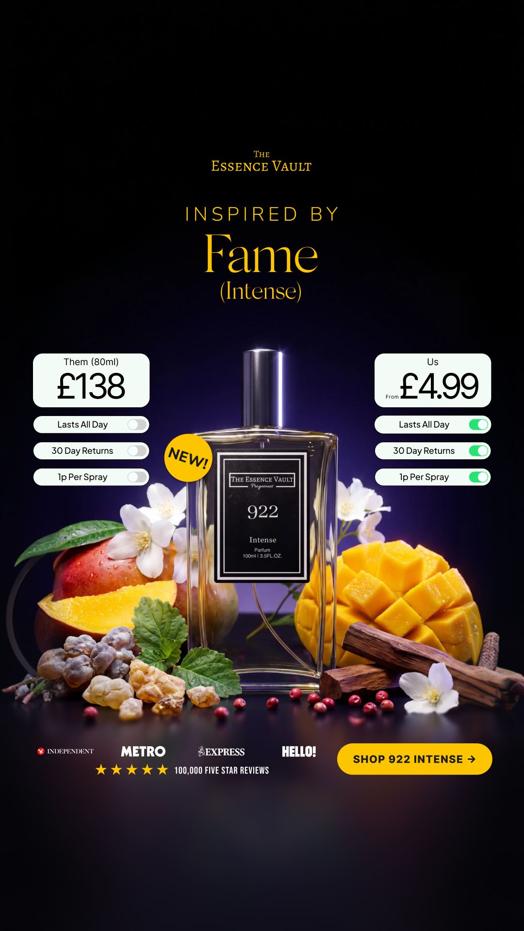 The Essence Vault Facebook ad