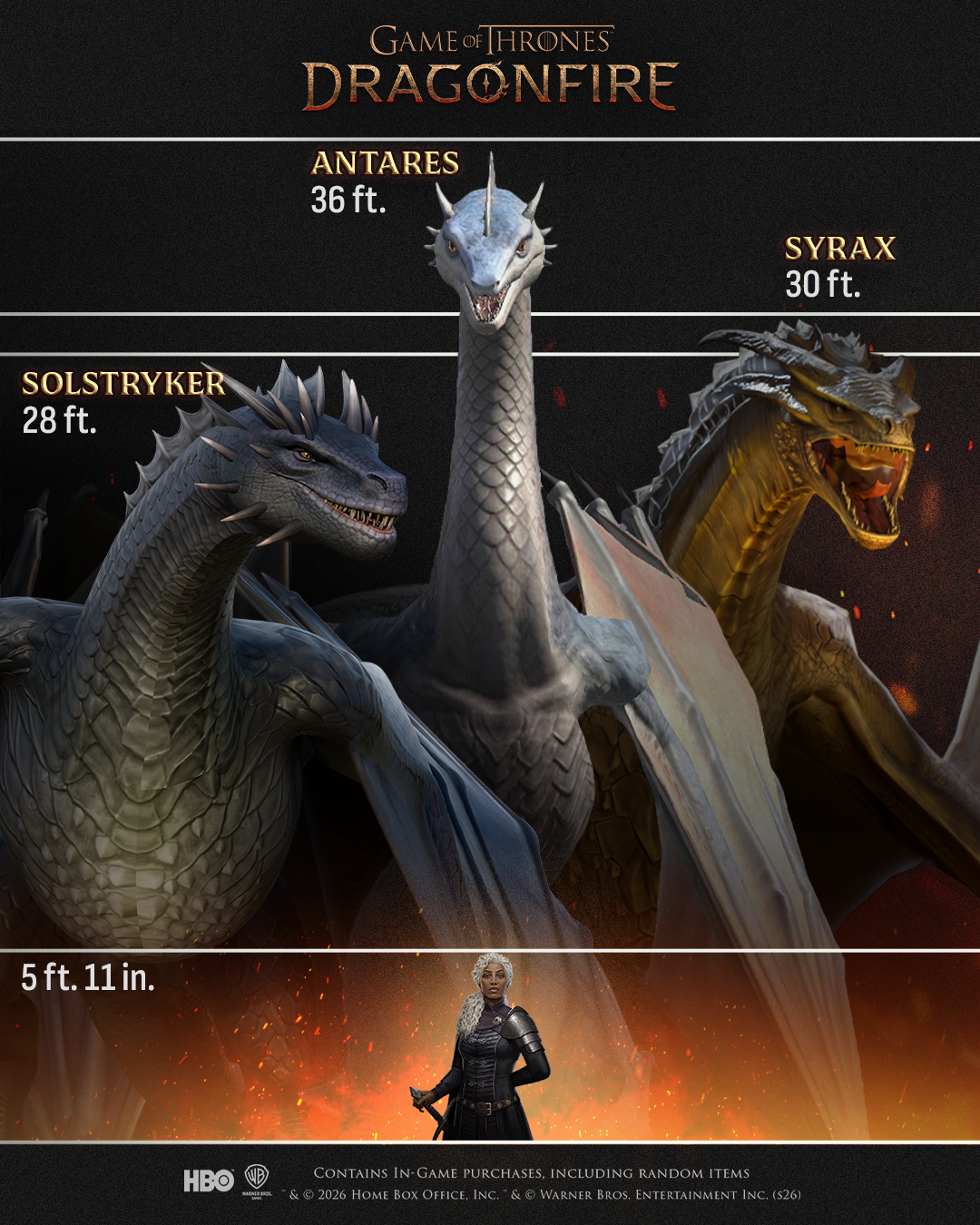 Game of Thrones: Dragonfire Facebook ad
