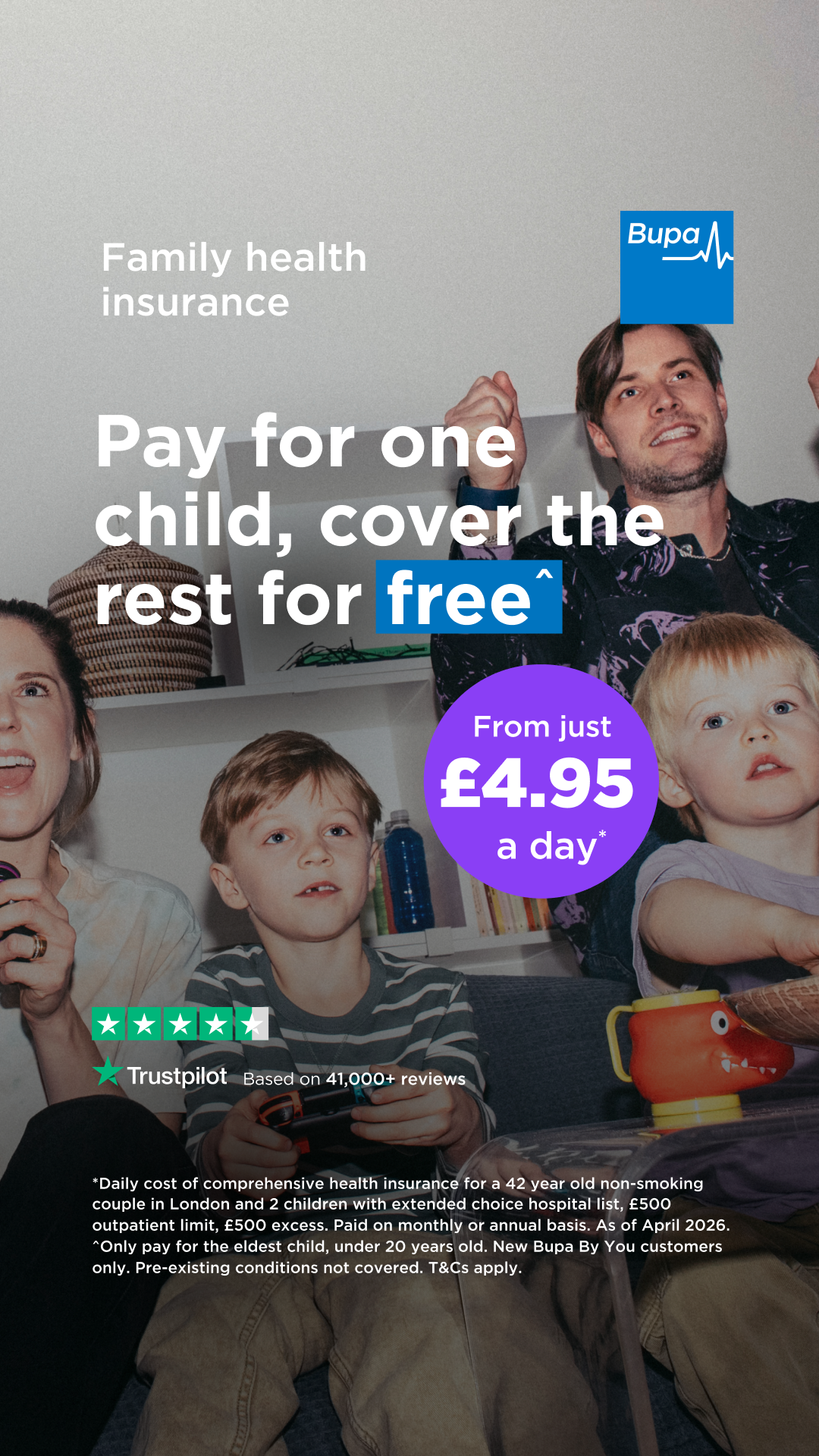 Bupa UK Facebook ad