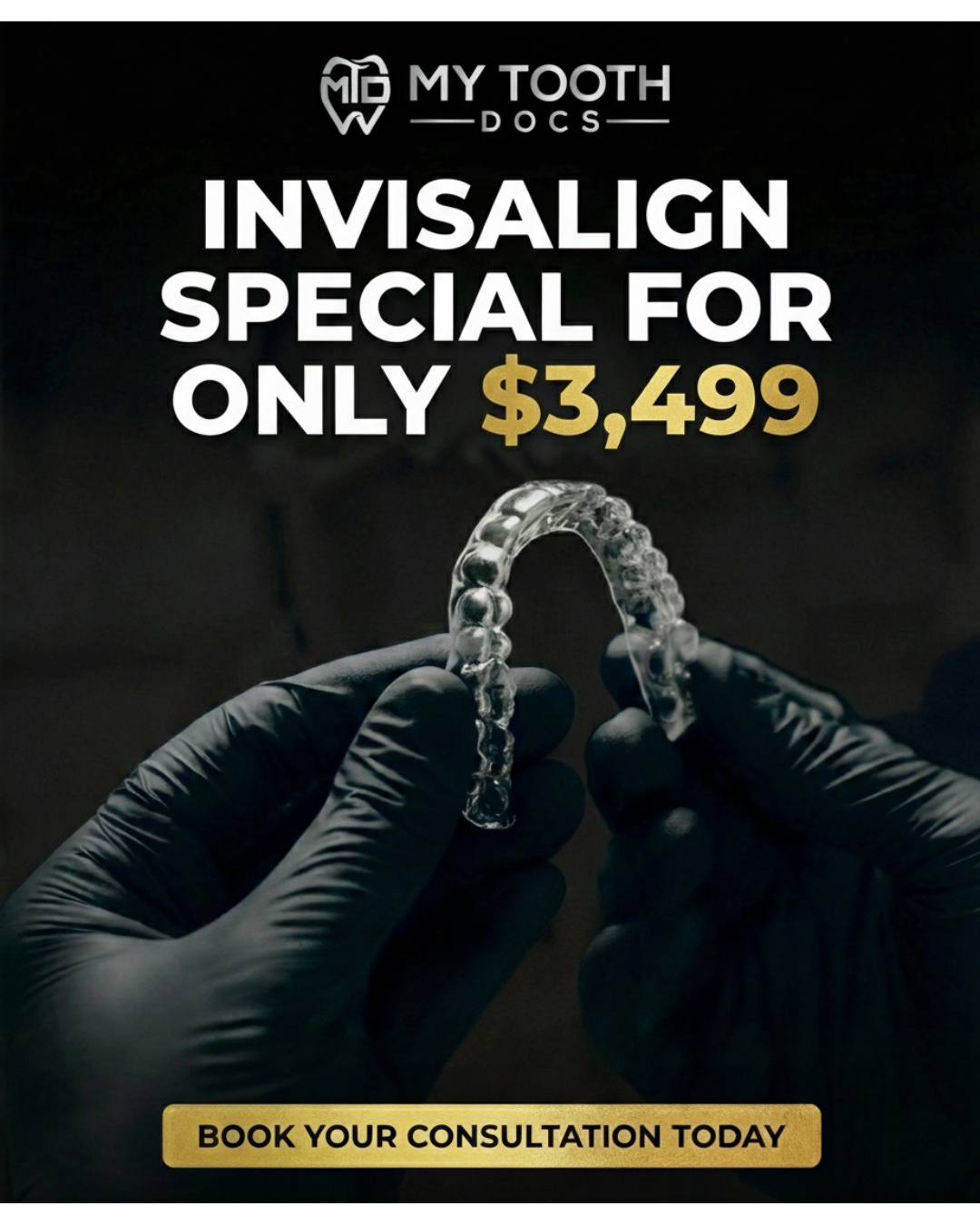 My Tooth Docs Facebook ad: Exclusive Naperville Deal: $3499 Invisalign treatment +…