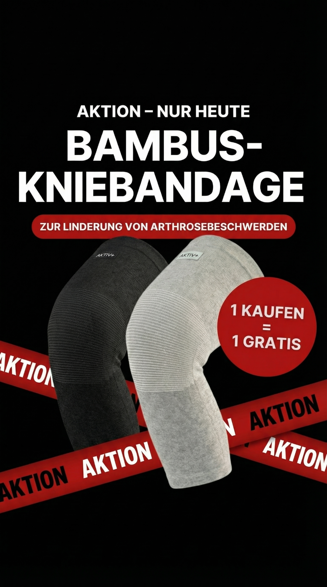Aktiv+ Facebook ad: +30.000 entlastete Knie