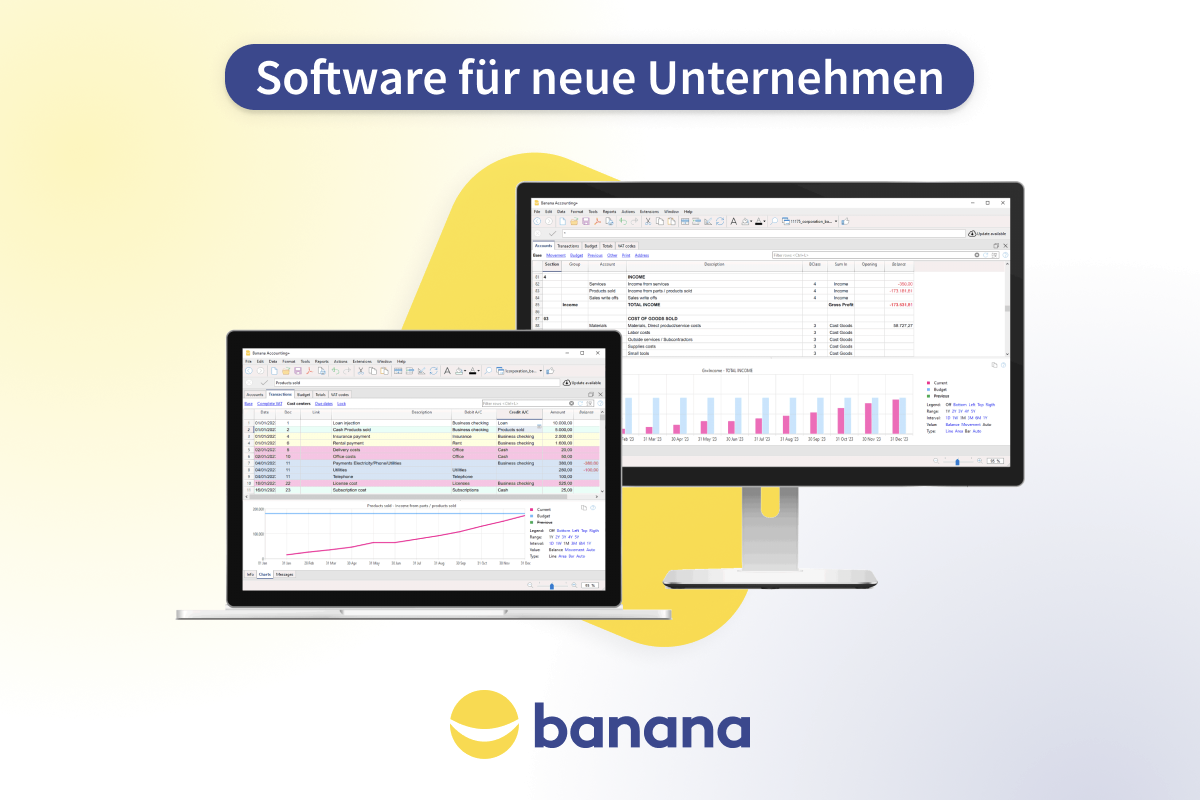 Banana Accounting Facebook ad: Ideale Software für neue Unternehmen