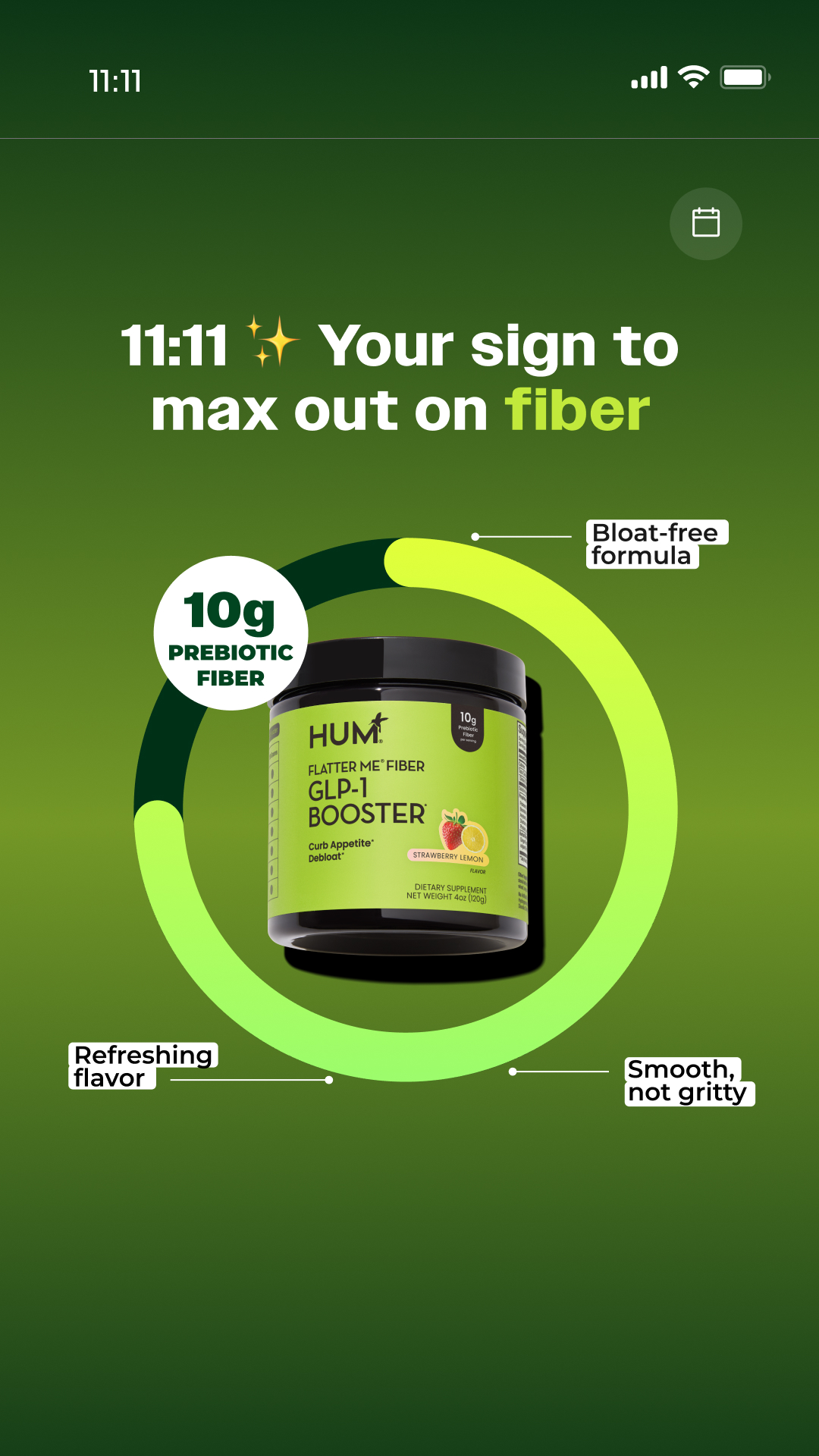 HUM Nutrition Facebook ad