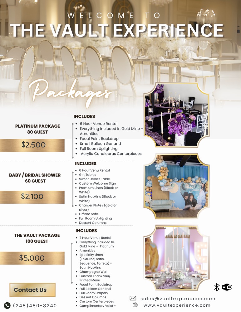 The Vault Experience Facebook ad: Transform your next event into an unforgettable experience.