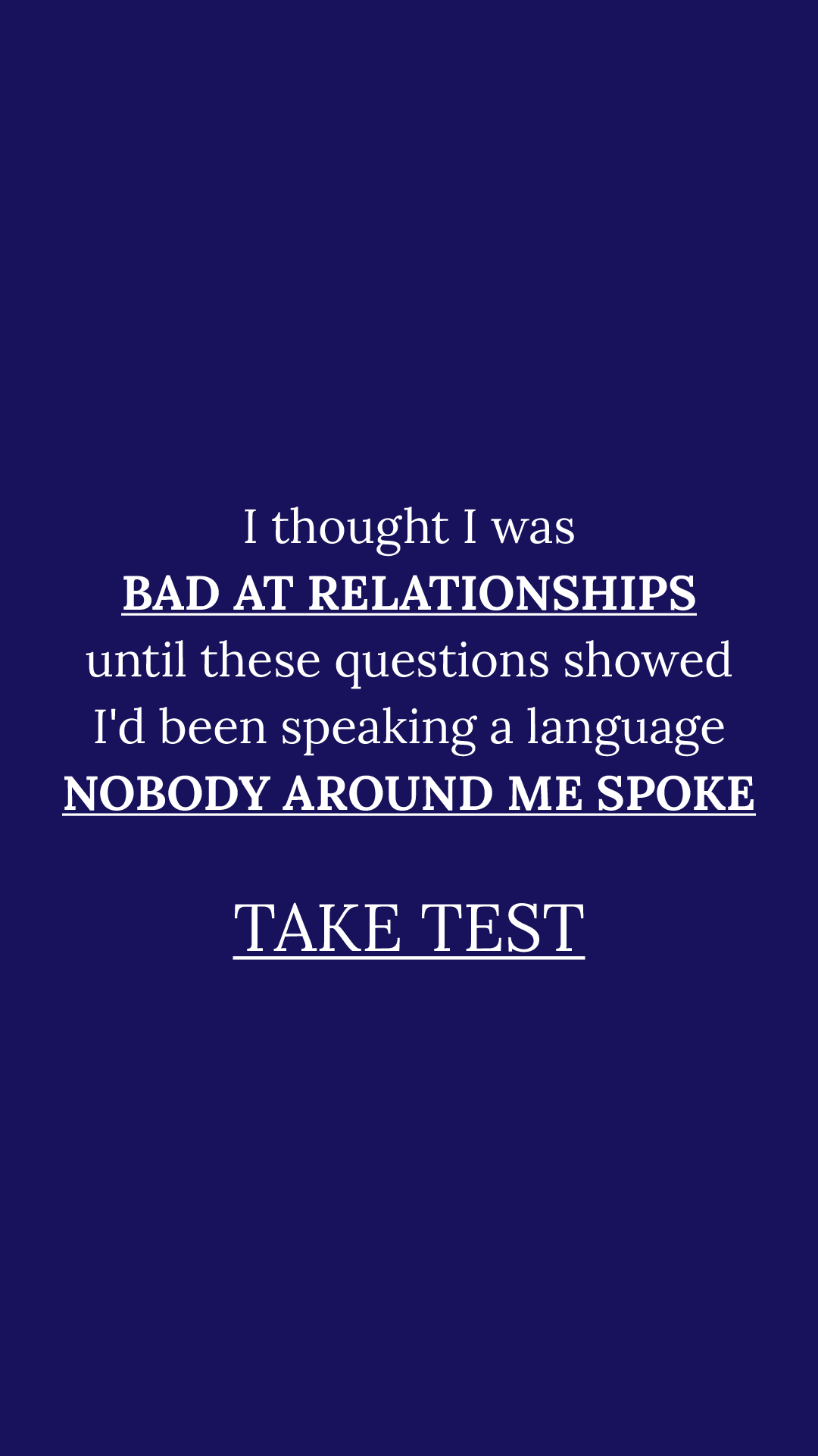 Personality Type Facebook ad