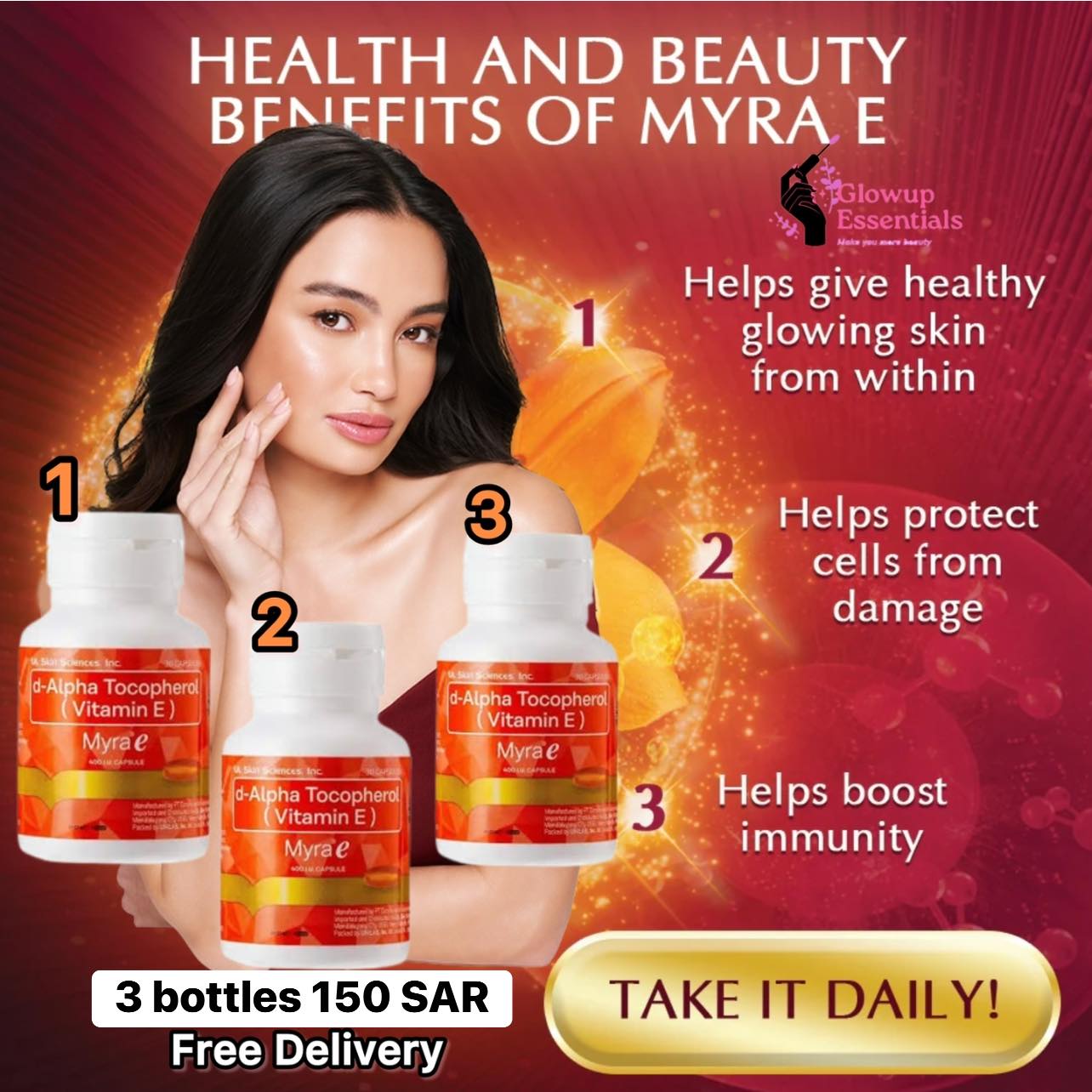GlowUp Essentials Facebook ad