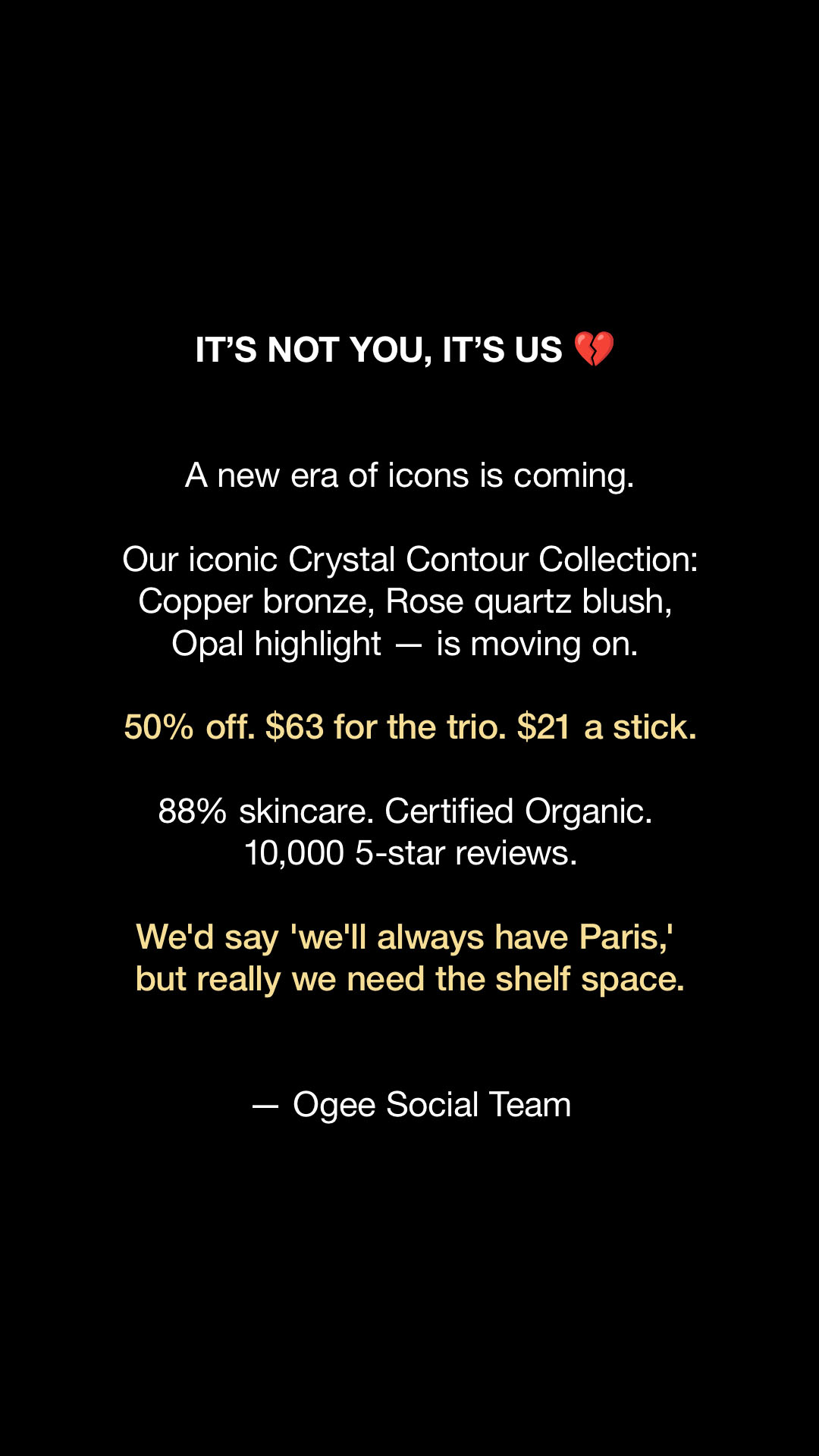 OGEE Facebook ad