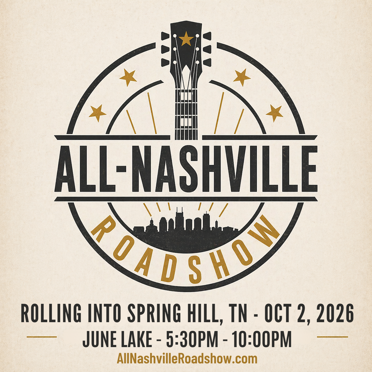 All Nashville Roadshow Facebook ad: Rolling into Spring Hill, TN - October 2!