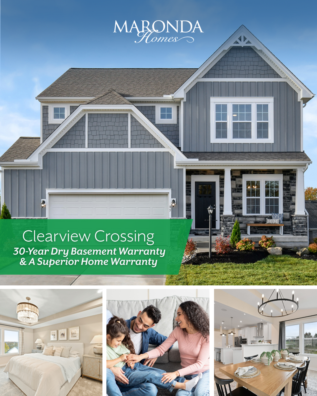 Maronda Homes Facebook ad: Clearview Crossing | A Superior Home Warranty