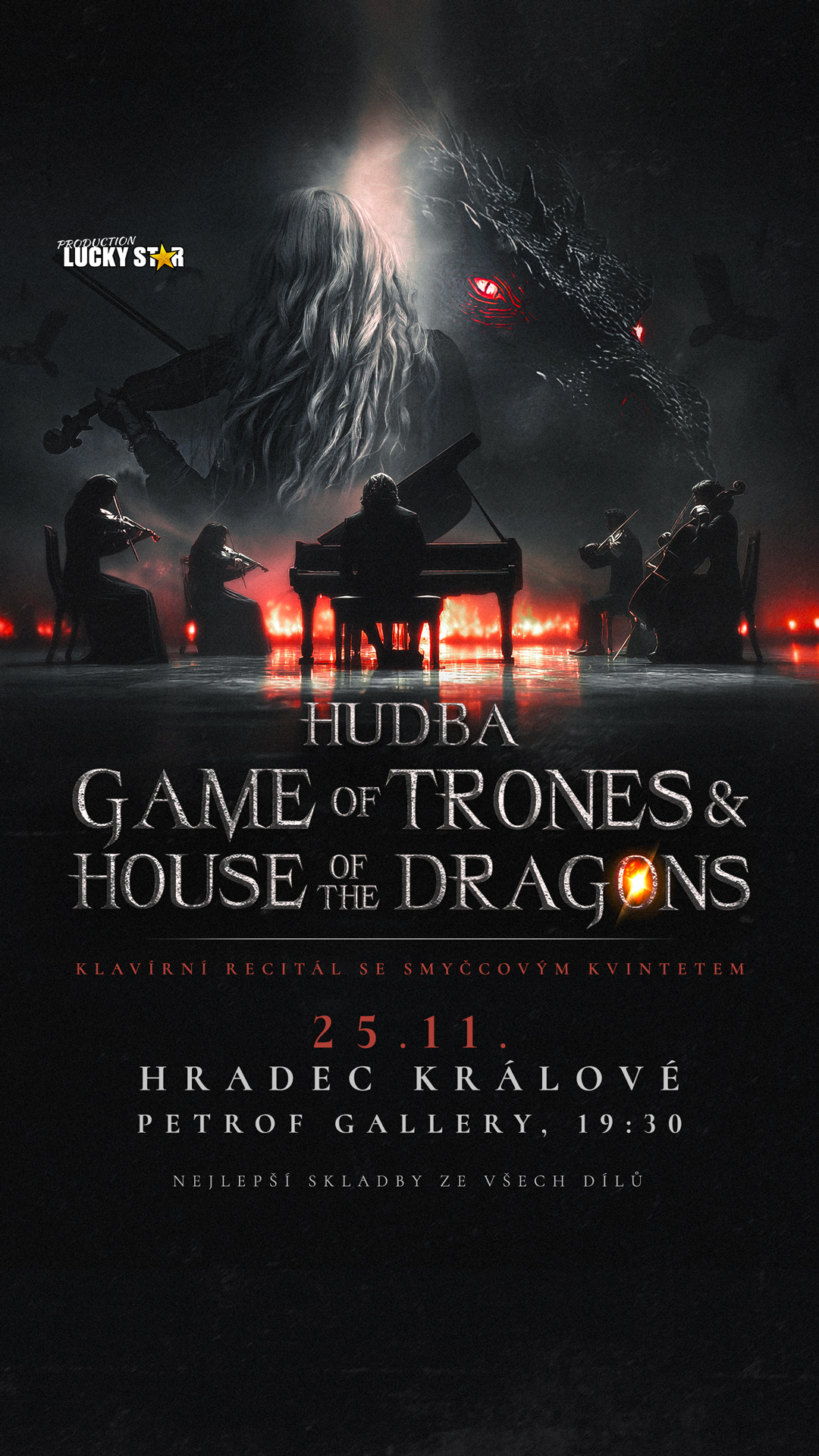 Luckystar Production Facebook ad: Game of Thrones and House of the Dragon in concert