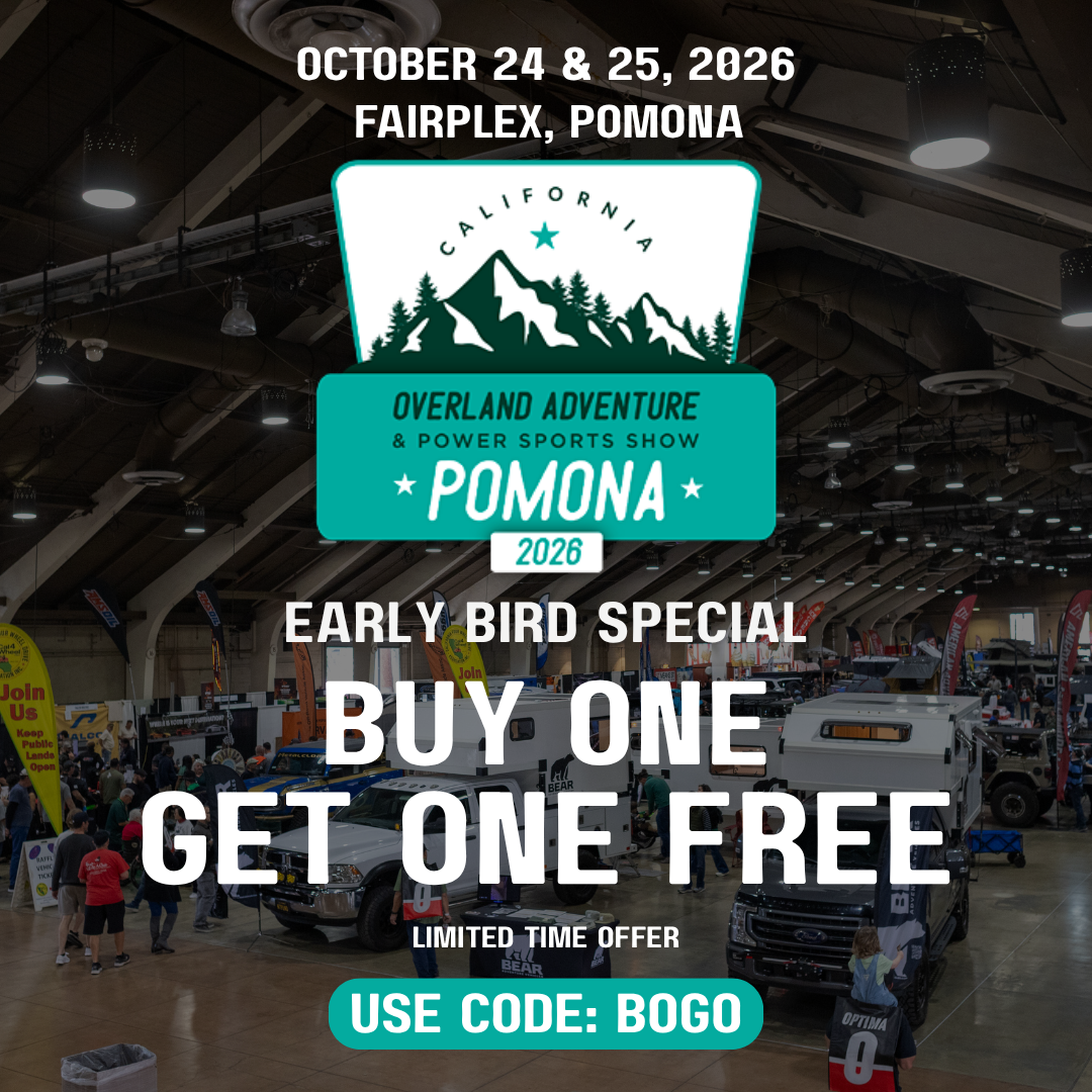 California Overland Adventure and Power Sports Show Facebook ad from Jul 15, 2026